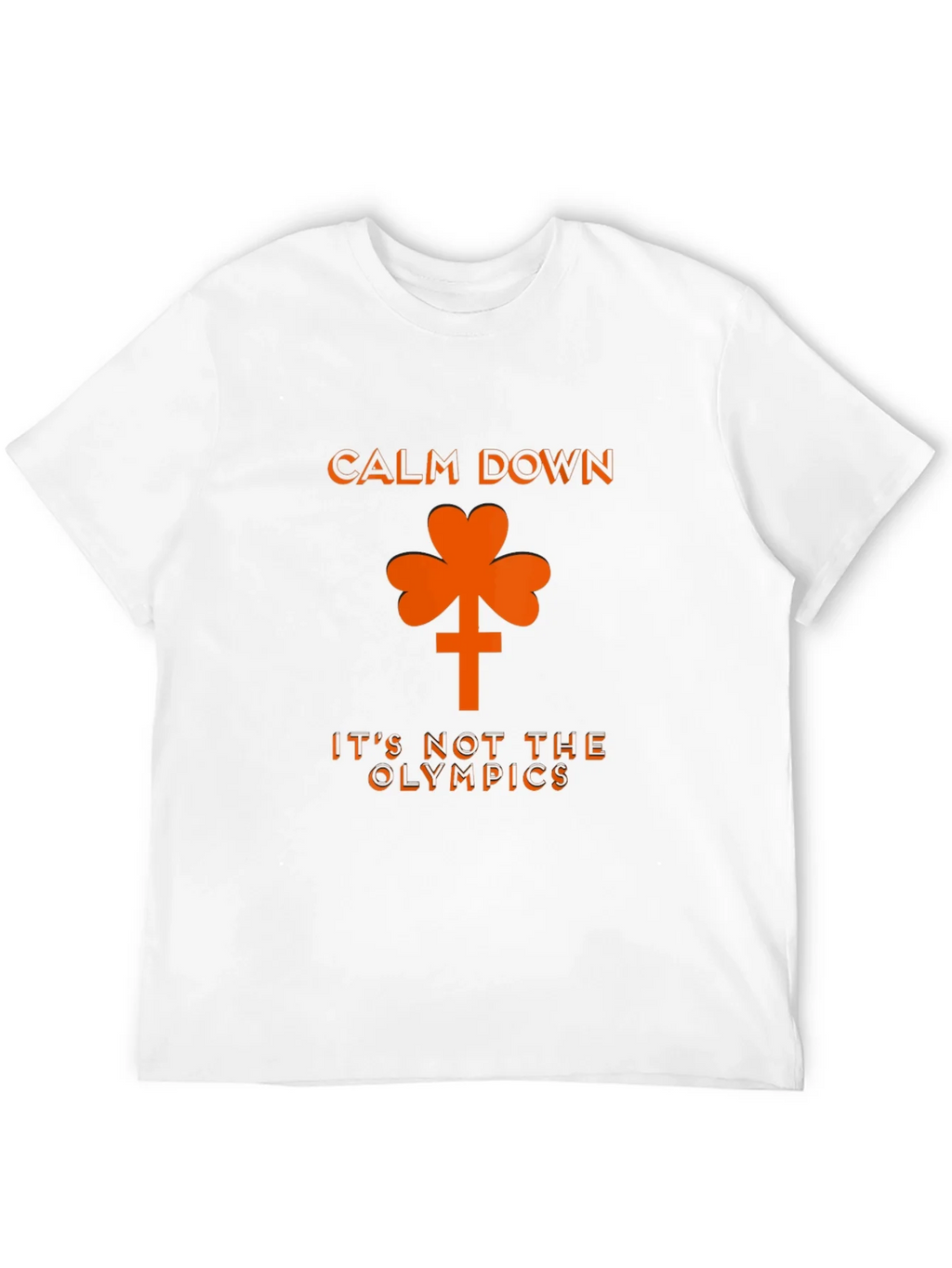 Calm Down Shamrock Novelty Graphic T-Shirt product image 3