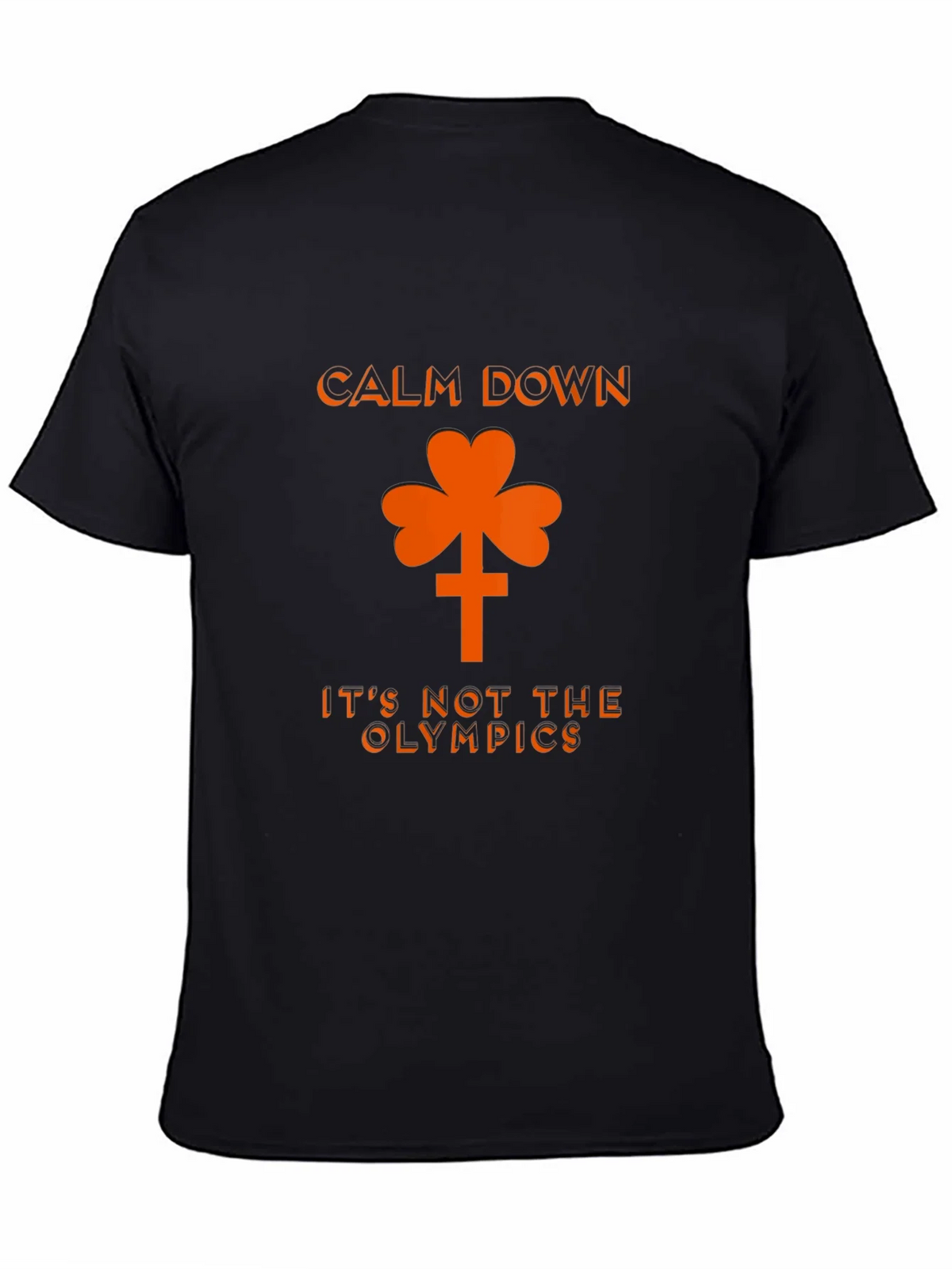 Calm Down Shamrock Novelty Graphic T-Shirt product image 7
