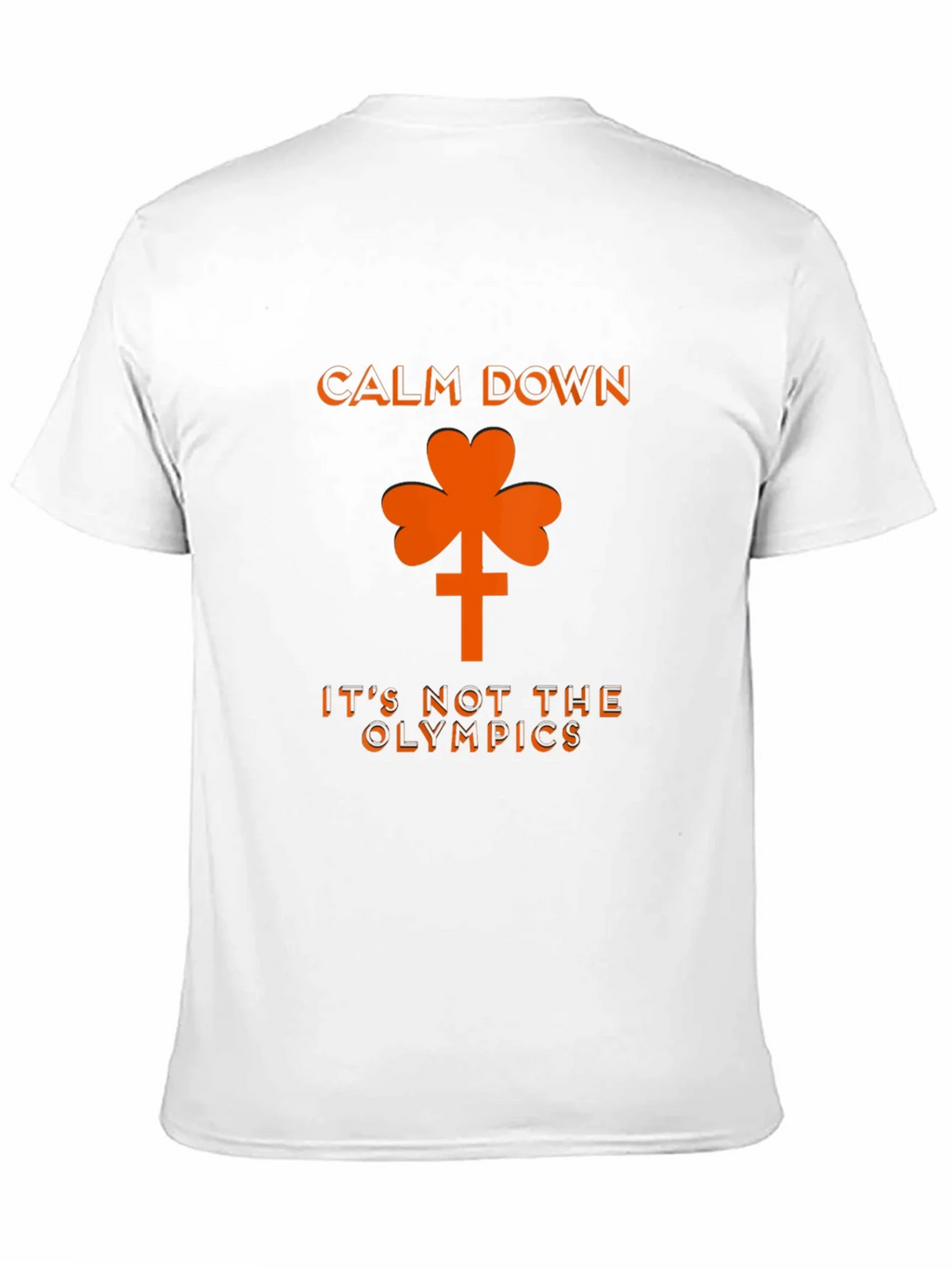 Calm Down Shamrock Novelty Graphic T-Shirt product image 2