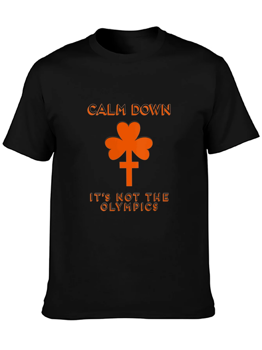Calm Down Shamrock Novelty Graphic T-Shirt product image 6