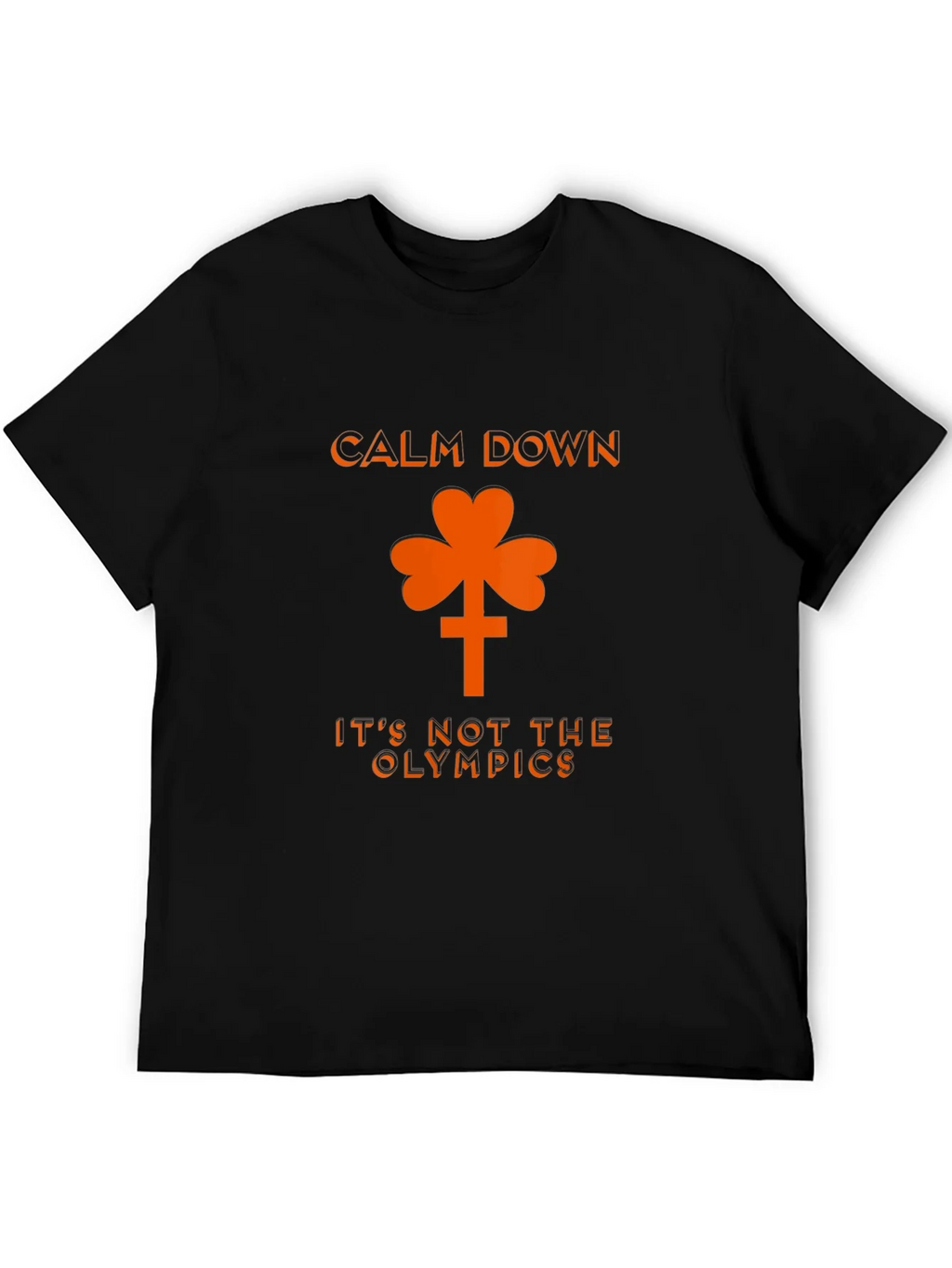 Calm Down Shamrock Novelty Graphic T-Shirt product image 8
