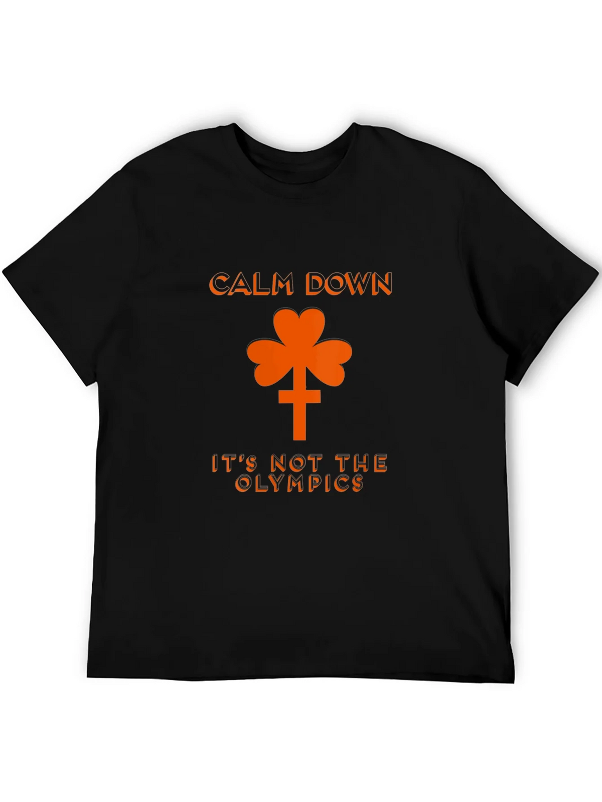 Calm Down Shamrock Novelty Graphic T-Shirt product image 8