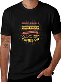 Stupid People Glow Stick Humor T-Shirt product image 1