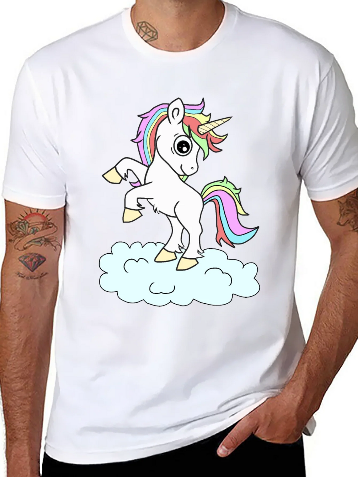 Unicorn Cloud Black T-Shirt product image 10