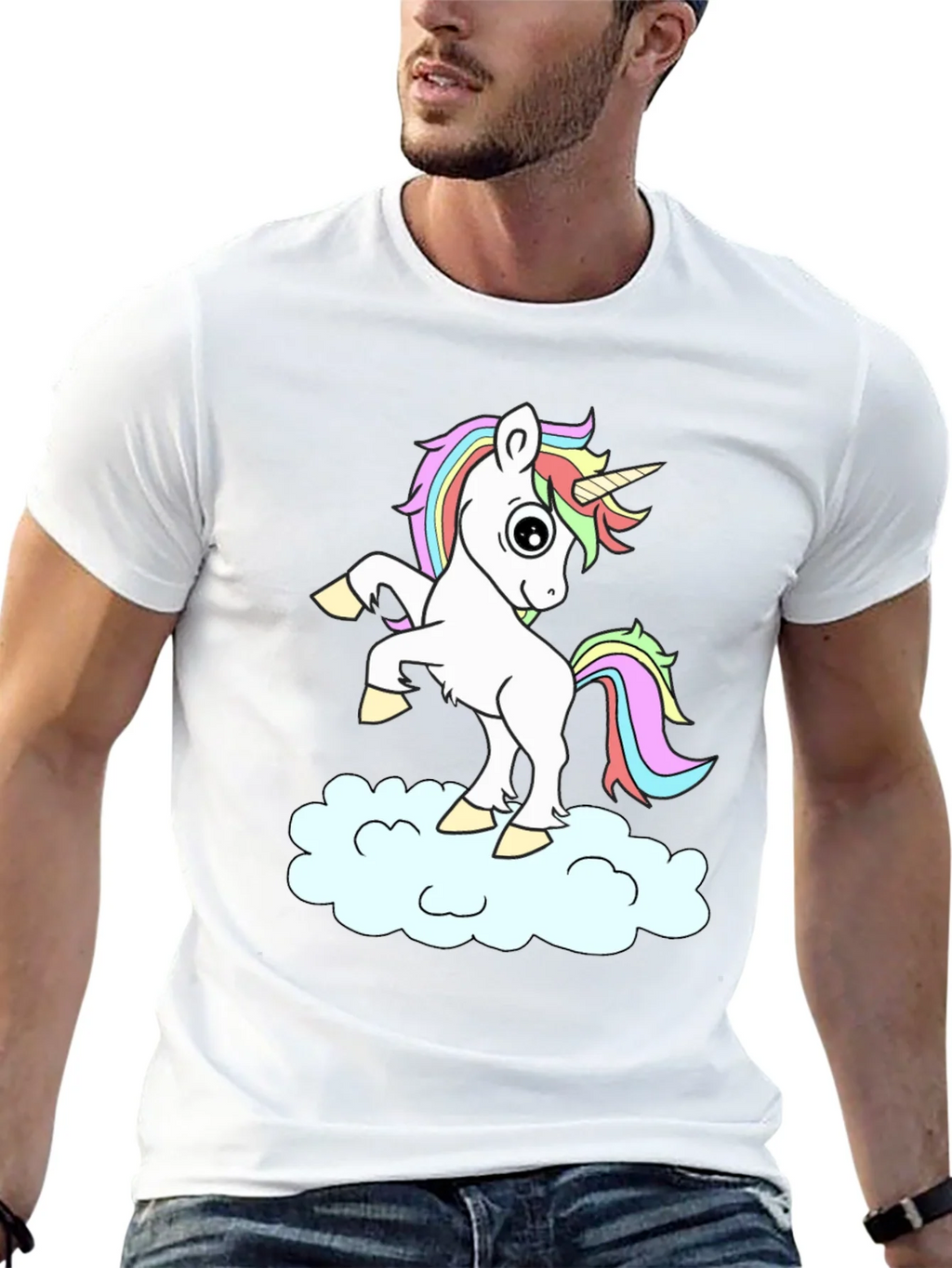 Unicorn Cloud Black T-Shirt product image 4