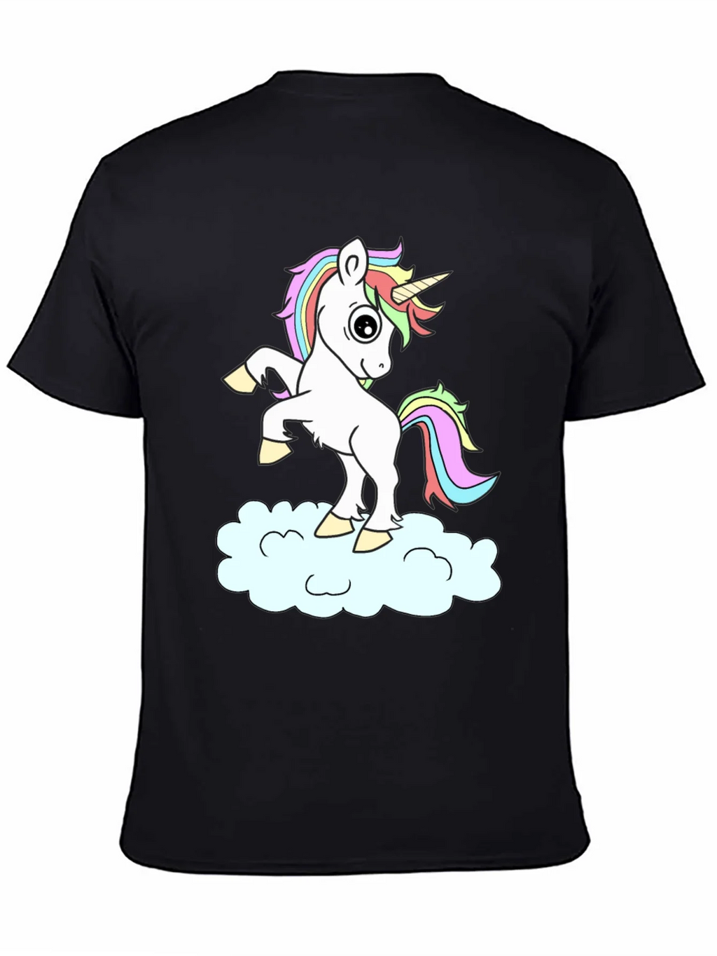 Unicorn Cloud Black T-Shirt product image 7