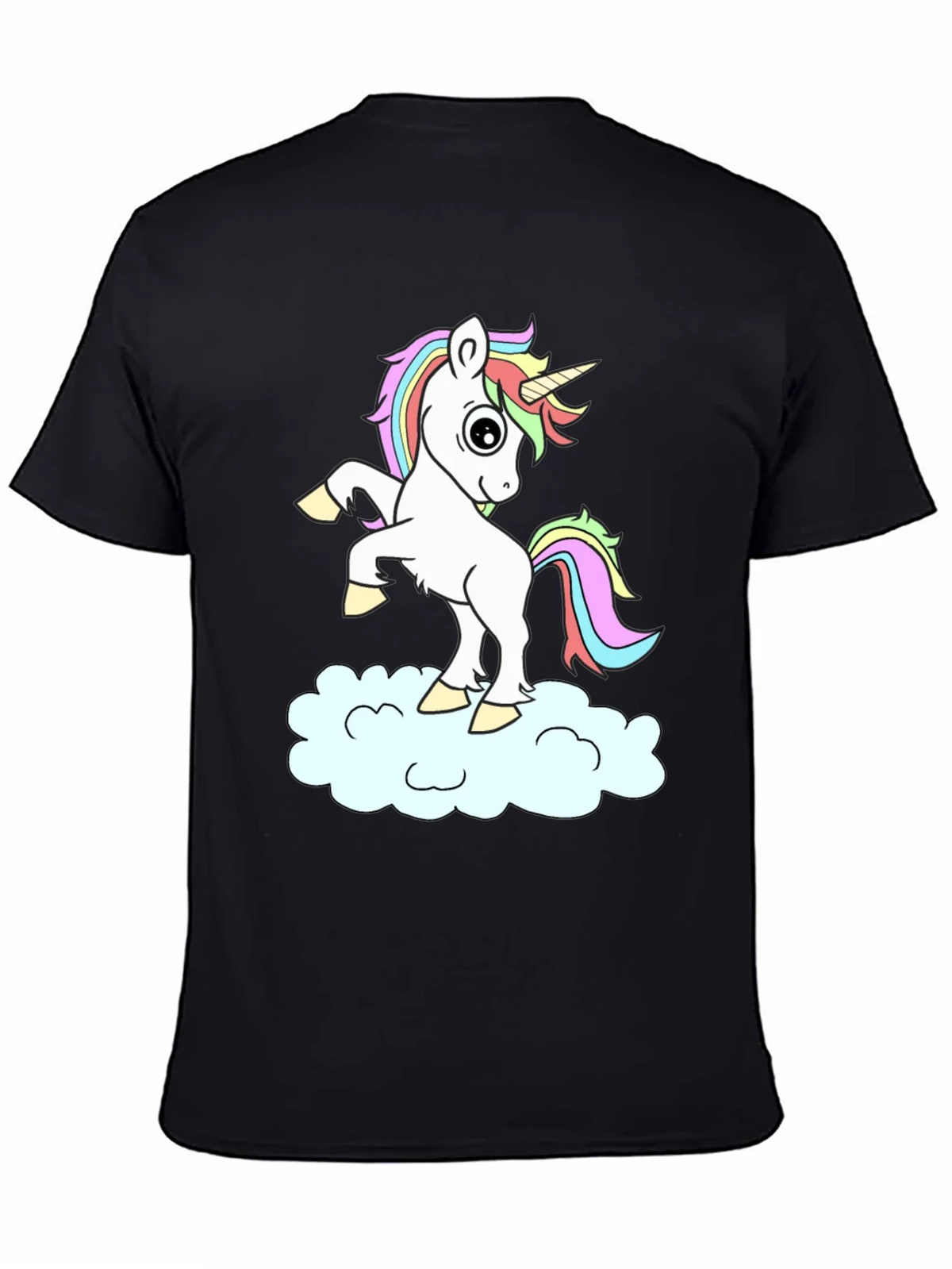 Unicorn Cloud Black T-Shirt product image 7