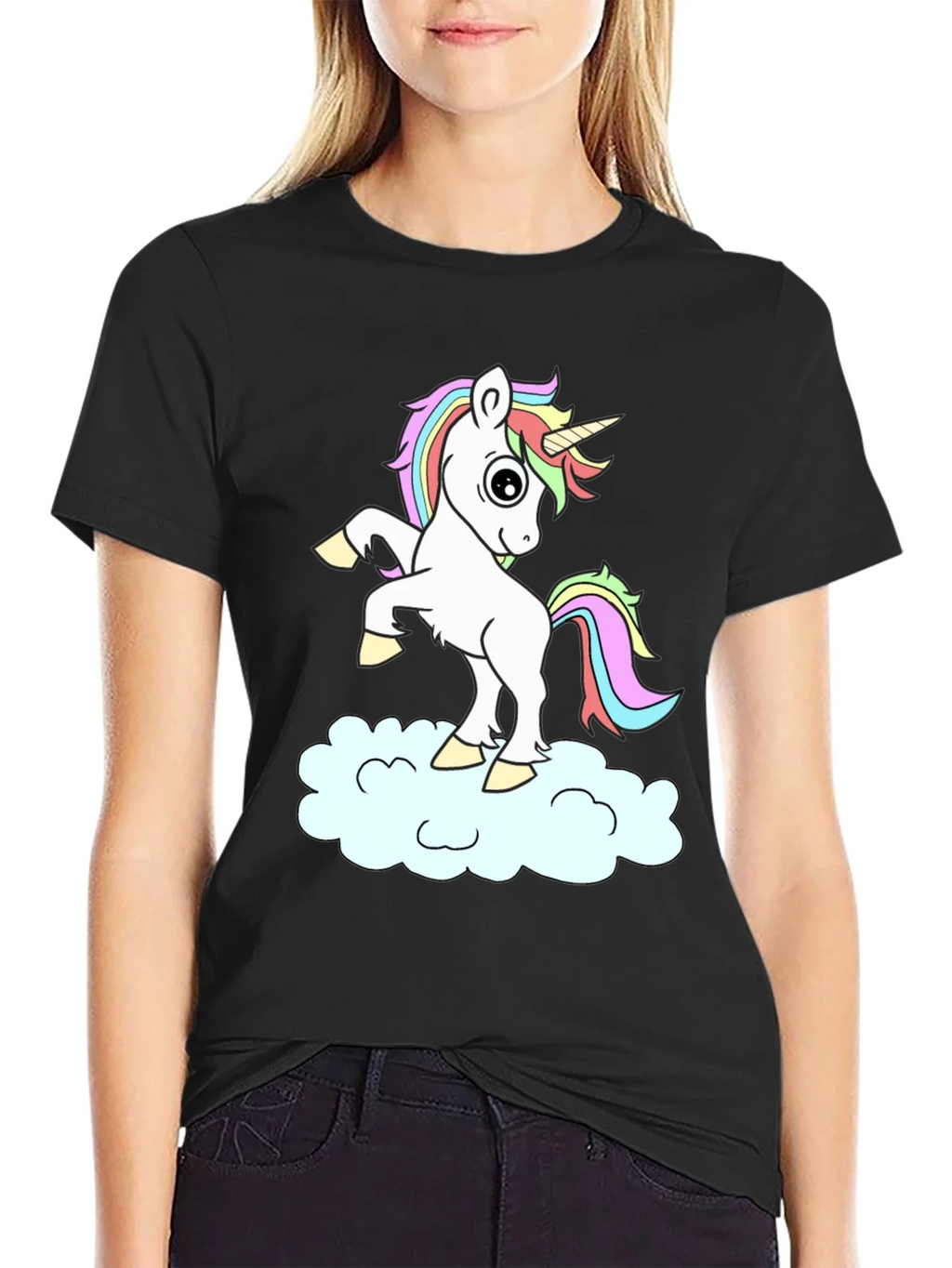 Unicorn Cloud Black T-Shirt product image 5