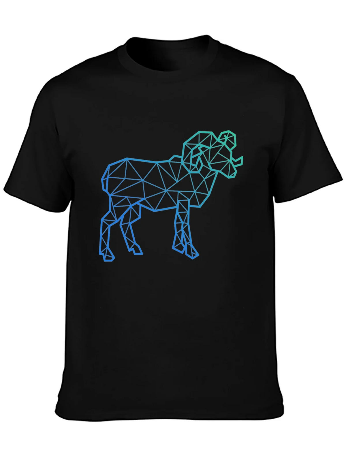Geometric Ram Graphic Tee - Black product image 6