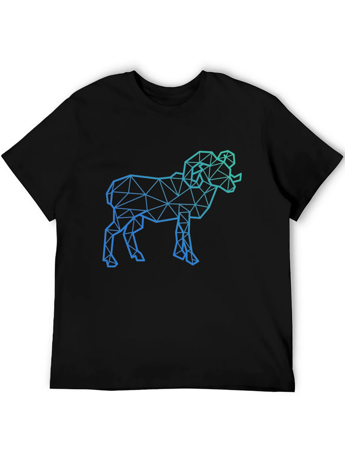 Geometric Ram Graphic Tee - Black product image 8