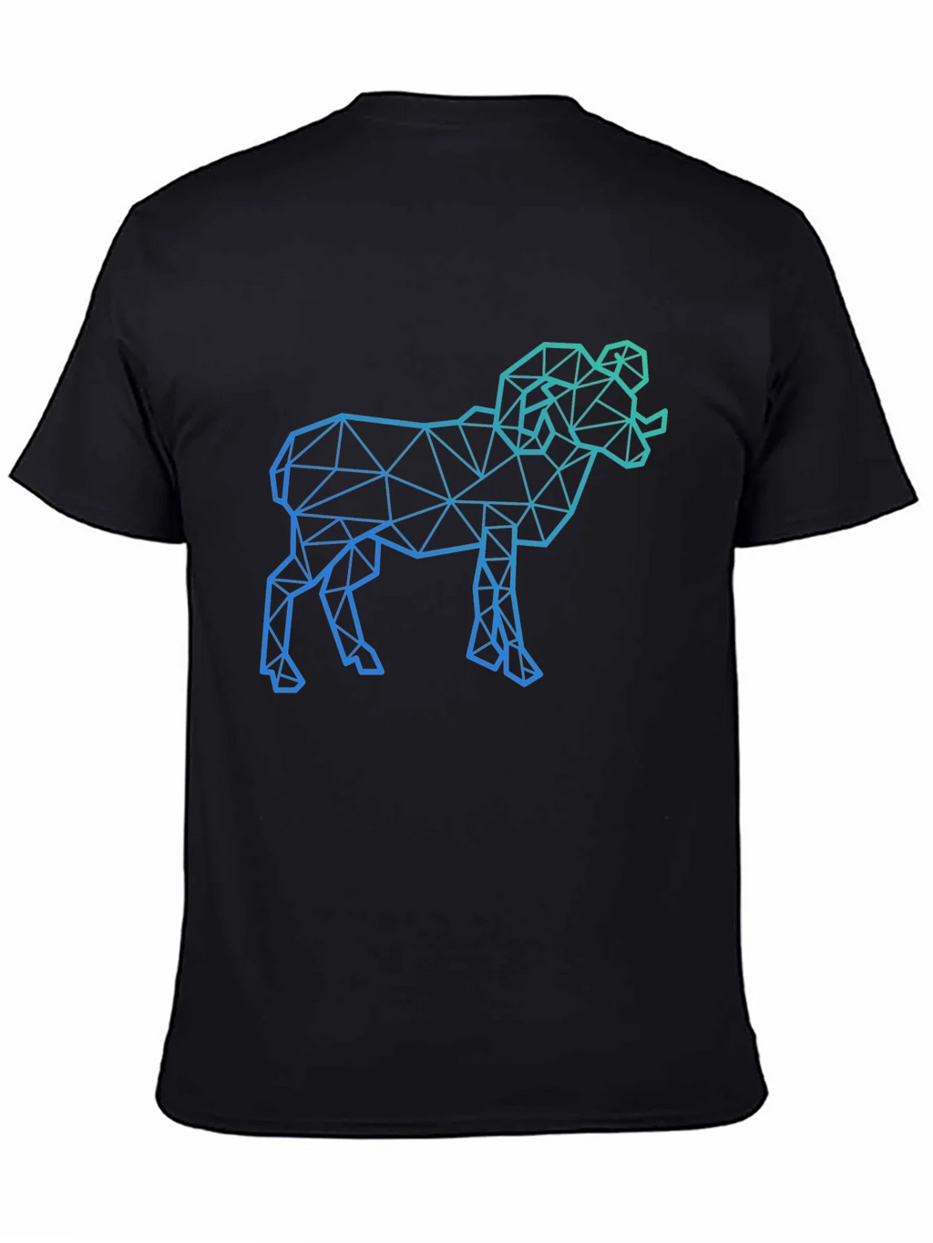 Geometric Ram Graphic Tee - Black product image 7