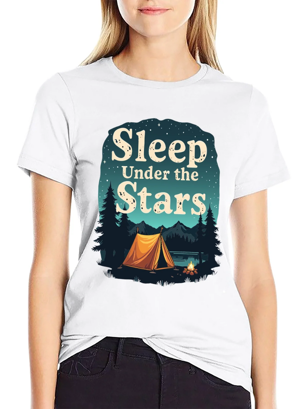 Sleep Under the Stars Graphic Tee Camping T-Shirt product image 11