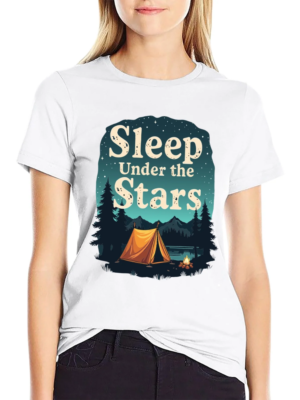 Sleep Under the Stars Graphic Tee Camping T-Shirt product image 11