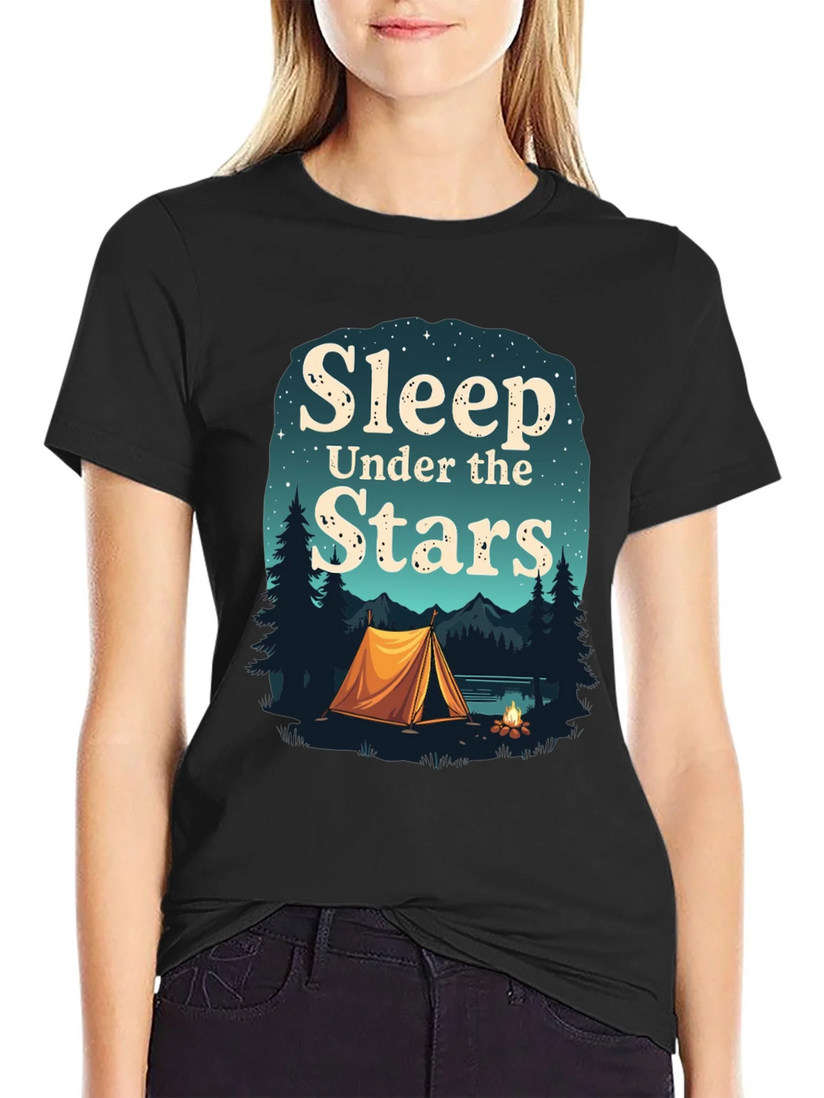 Sleep Under the Stars Graphic Tee Camping T-Shirt product image 5