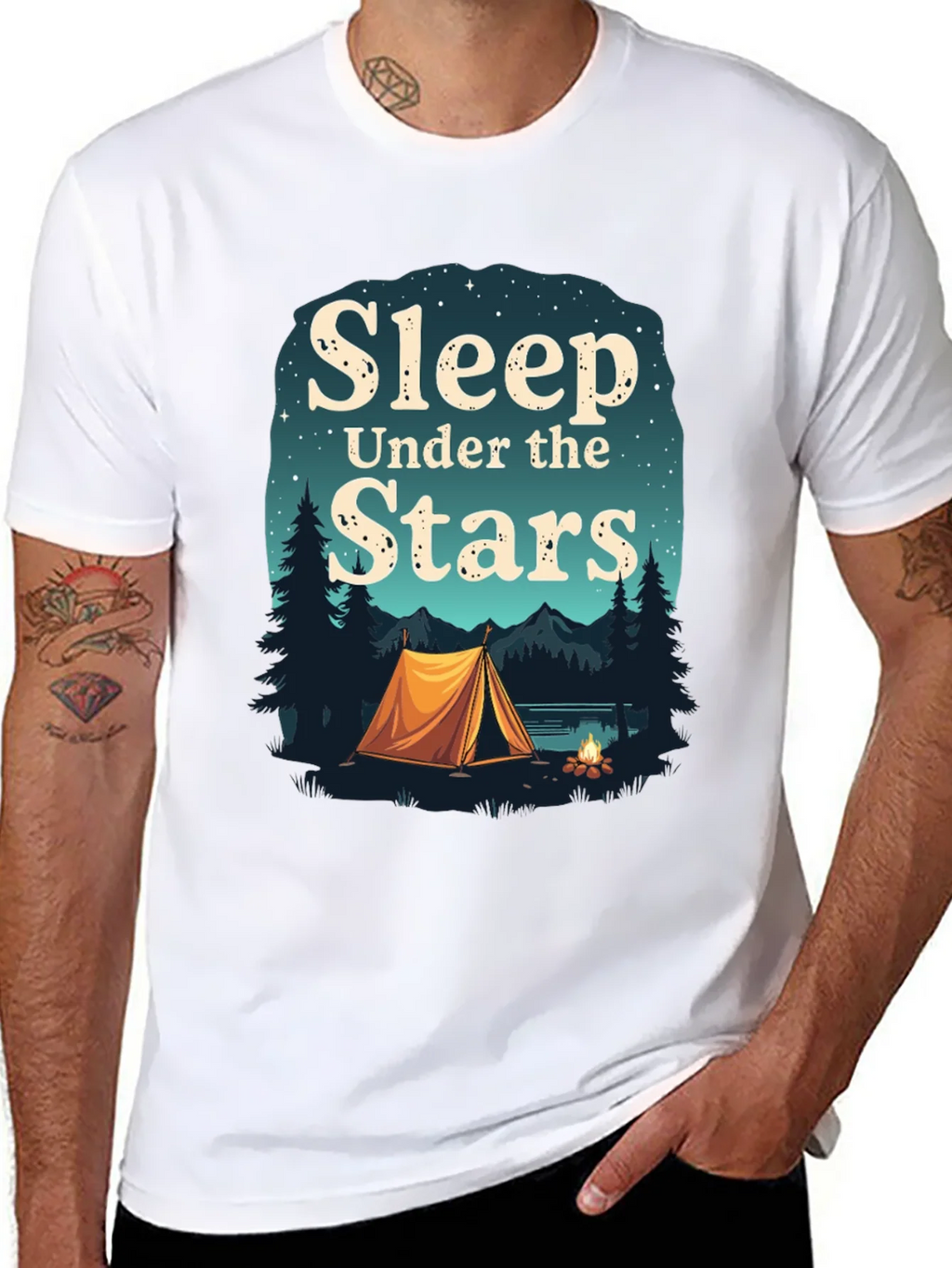 Sleep Under the Stars Graphic Tee Camping T-Shirt product image 10