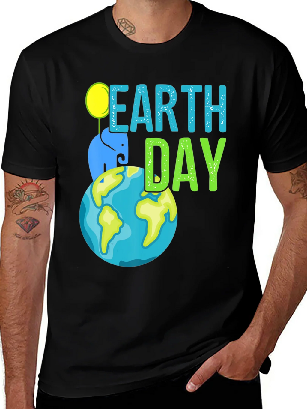 Earth Day Elephant Graphic T-Shirt product image 1