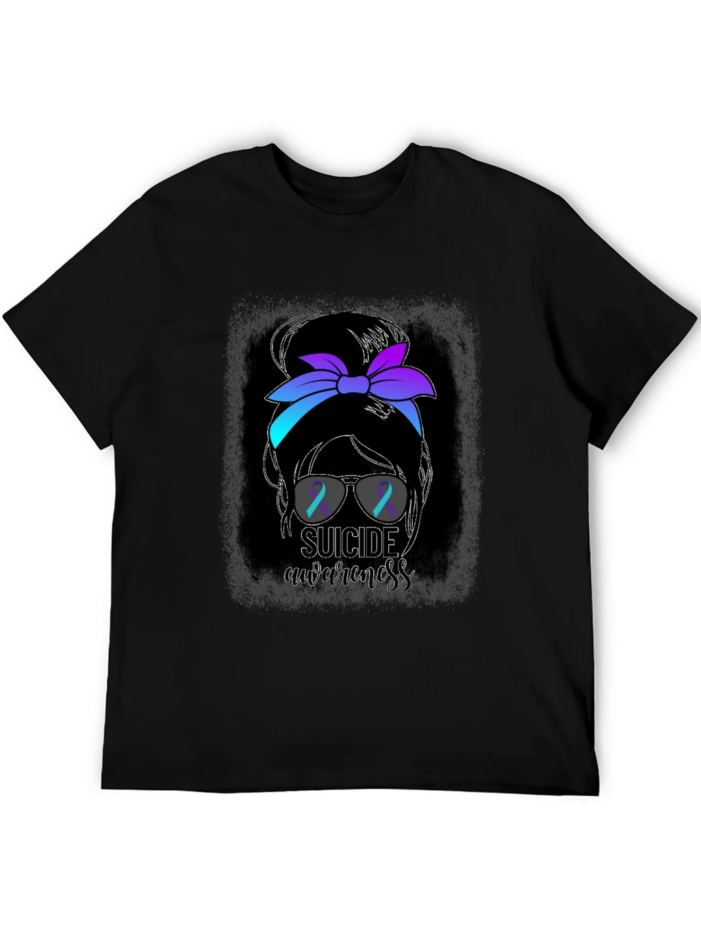 Suicide Awareness Messy Bun Graphic Tee product image 8