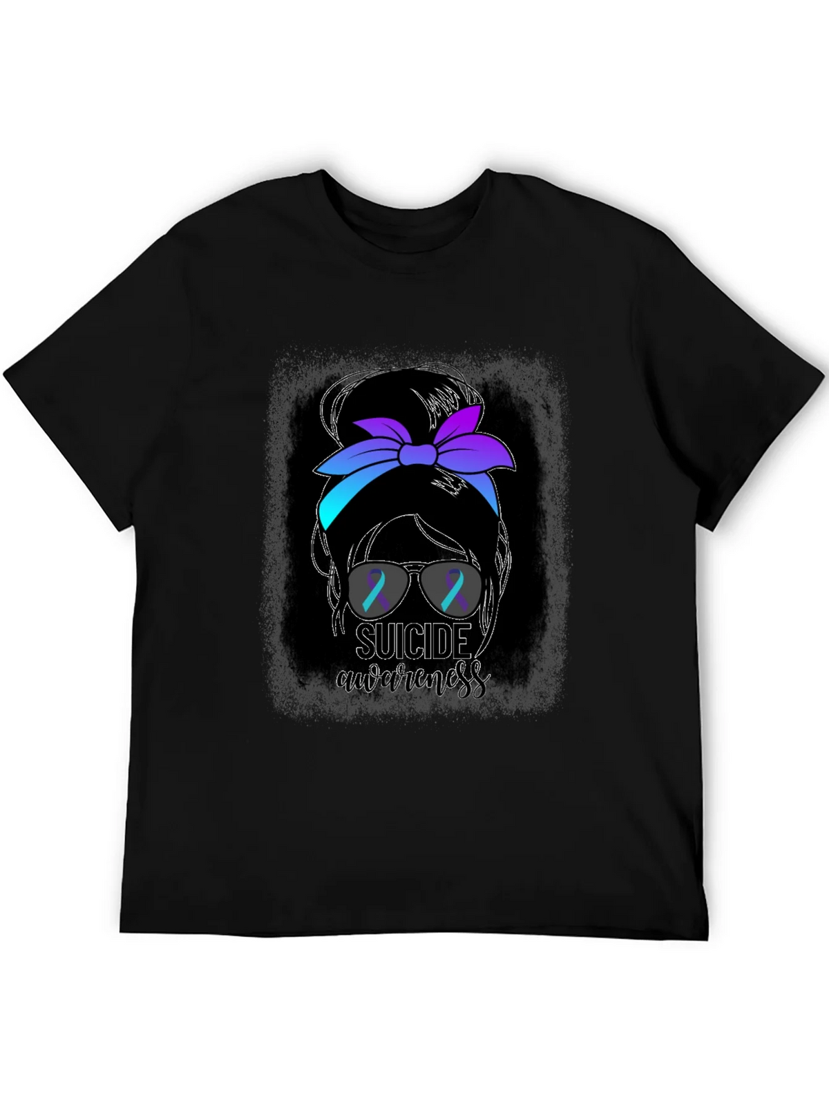 Suicide Awareness Messy Bun Graphic Tee product image 8