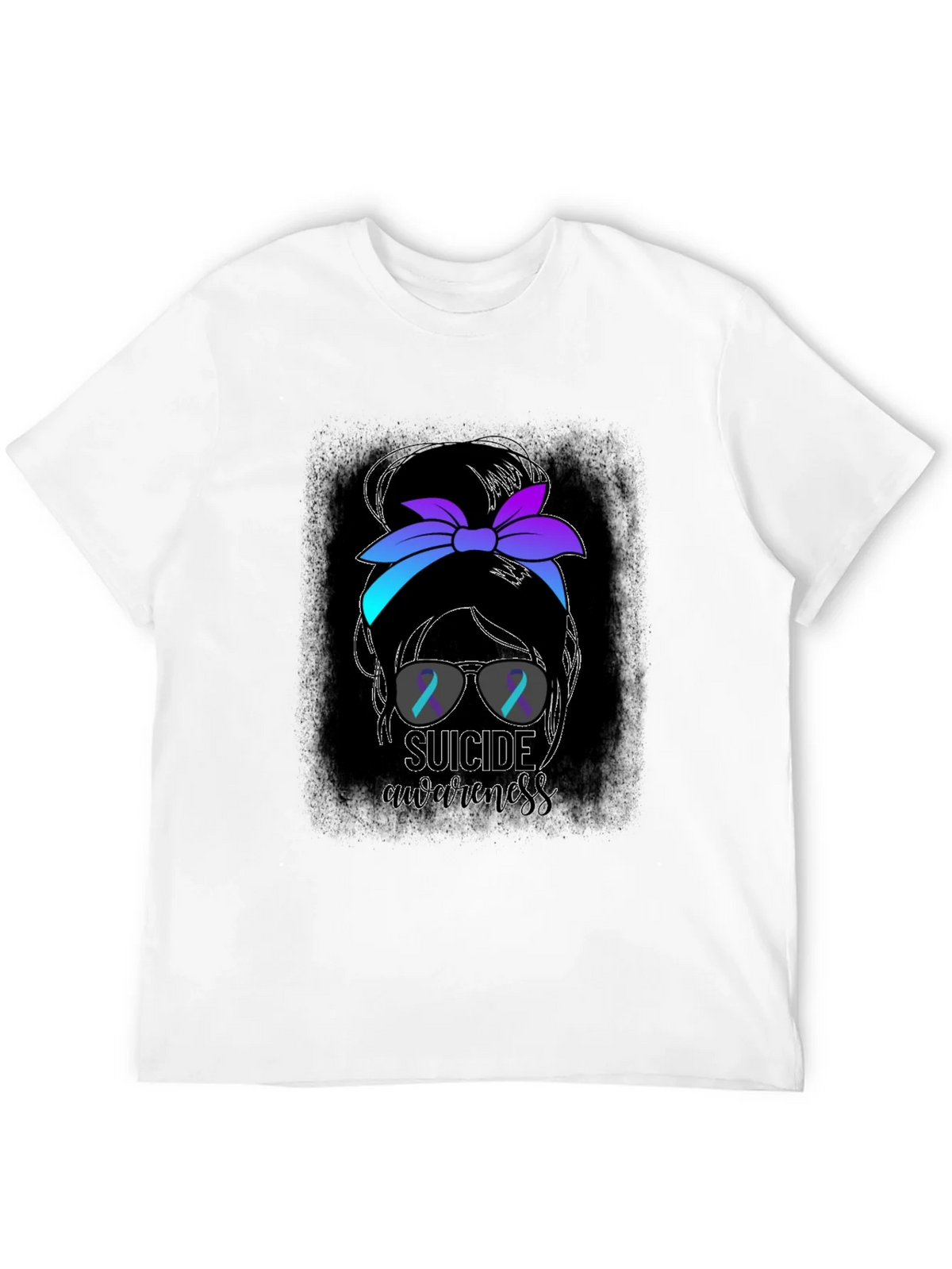 Suicide Awareness Messy Bun Graphic Tee product image 3