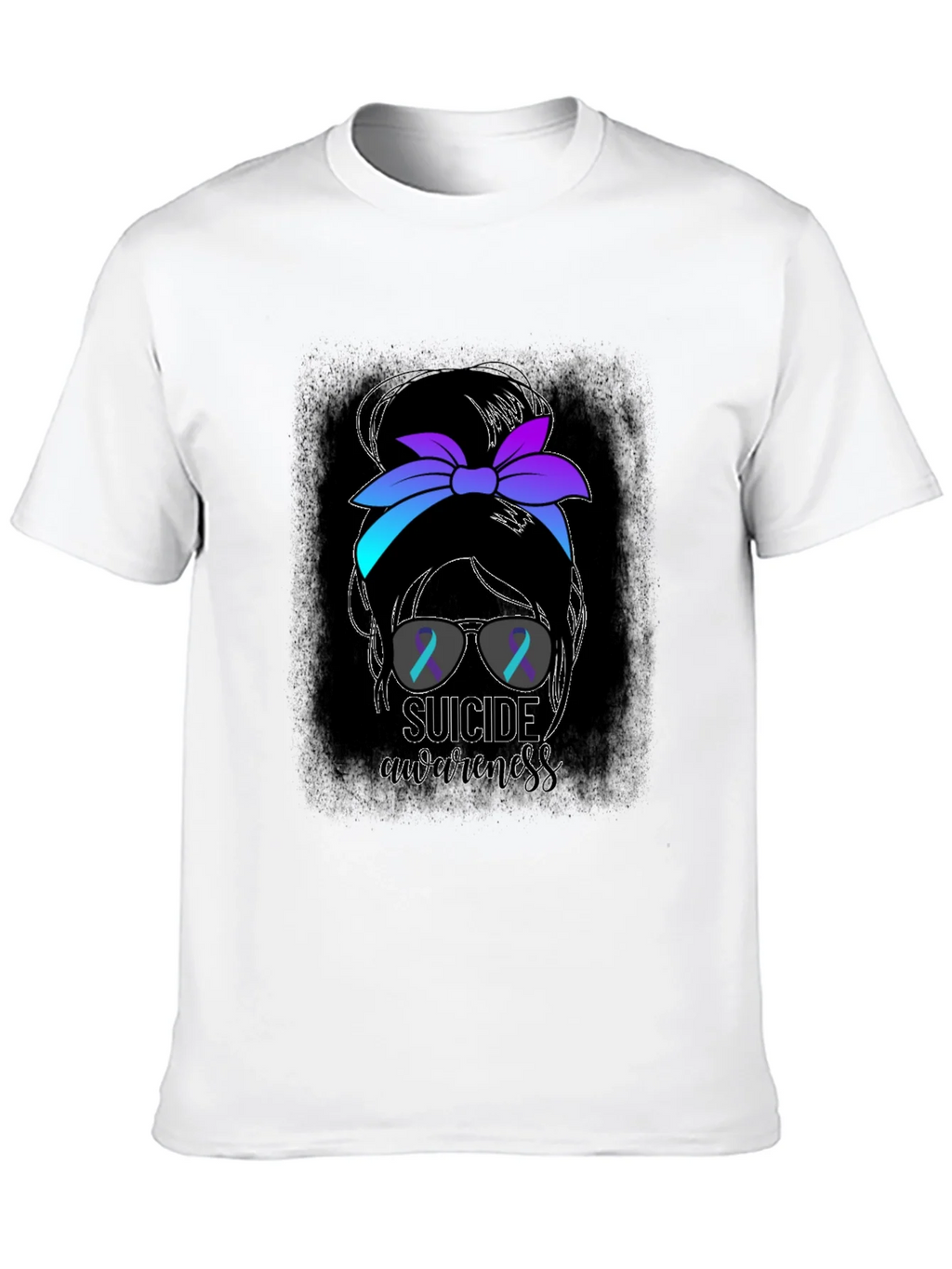 Suicide Awareness Messy Bun Graphic Tee product image 12