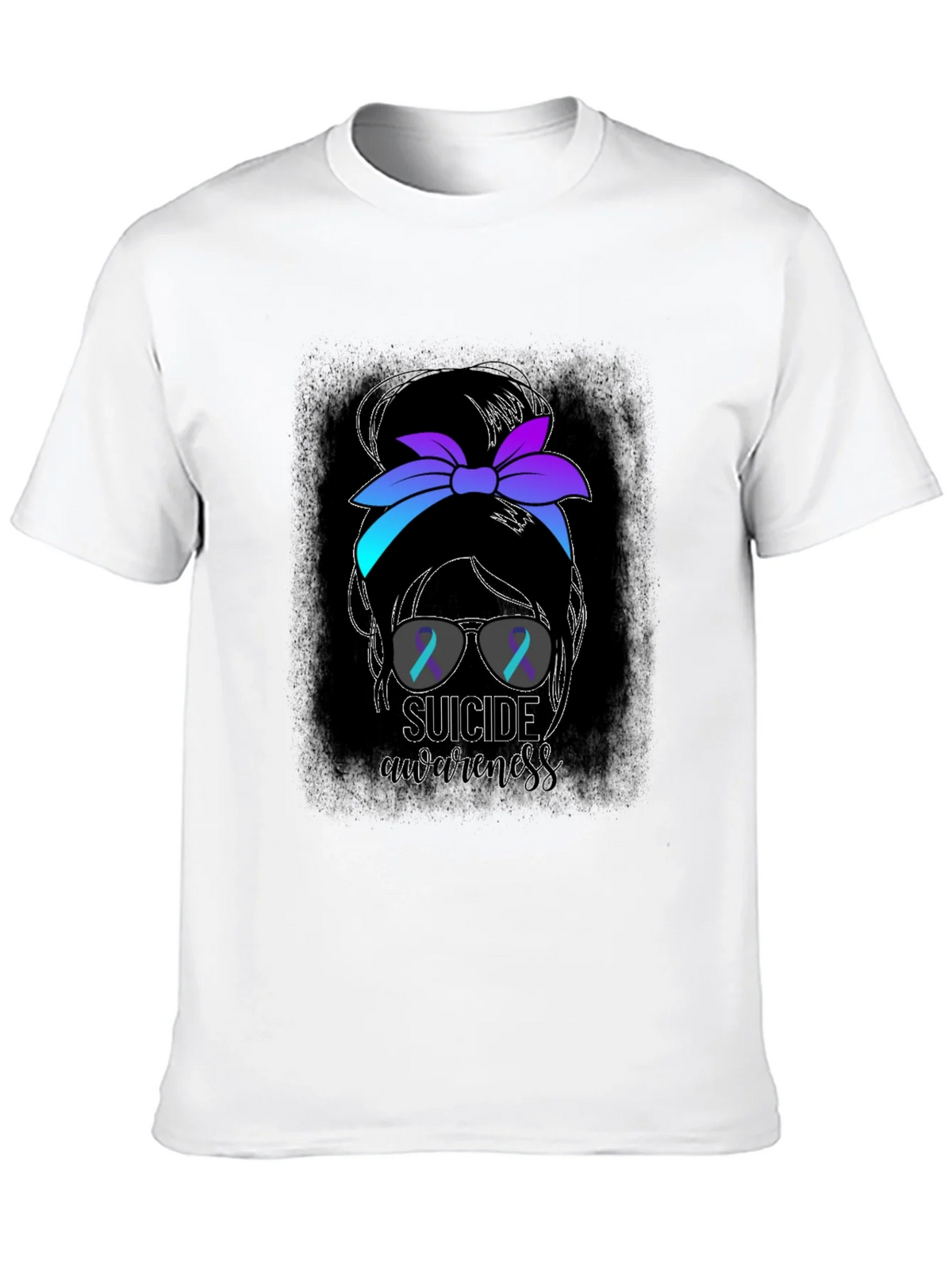 Suicide Awareness Messy Bun Graphic Tee product image 12