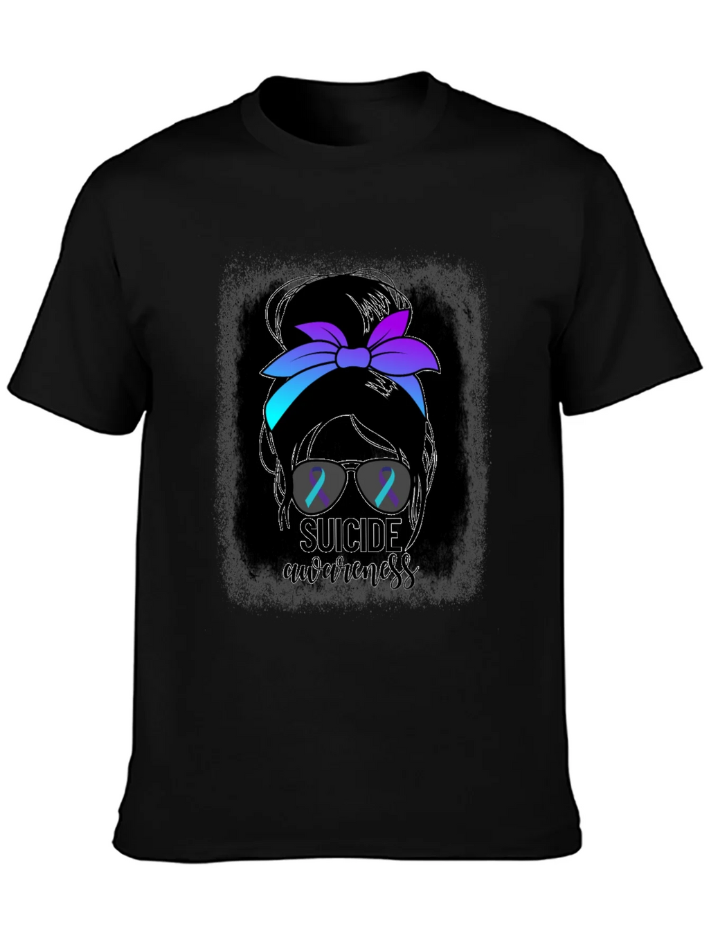 Suicide Awareness Messy Bun Graphic Tee product image 6