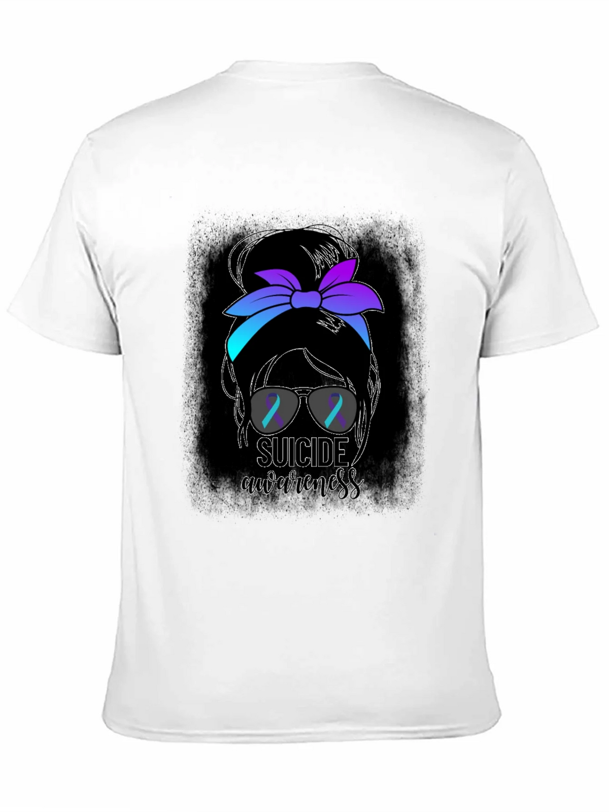 Suicide Awareness Messy Bun Graphic Tee product image 2