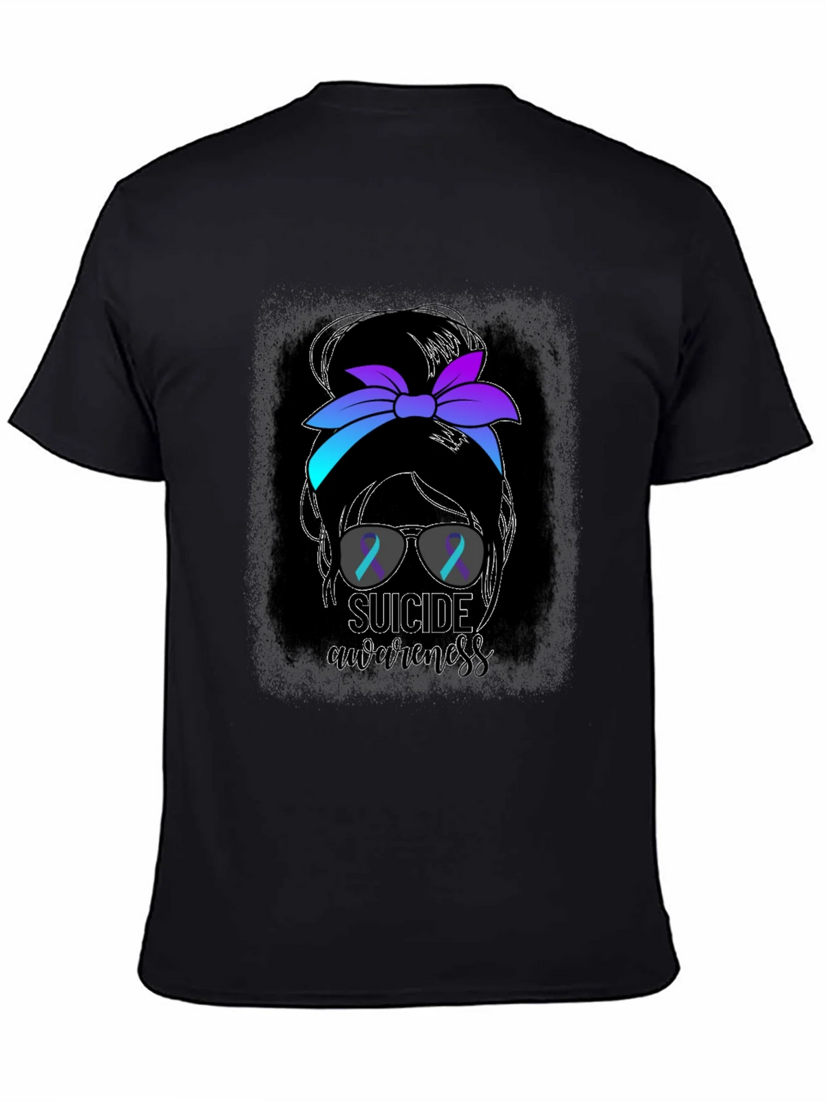 Suicide Awareness Messy Bun Graphic Tee product image 7