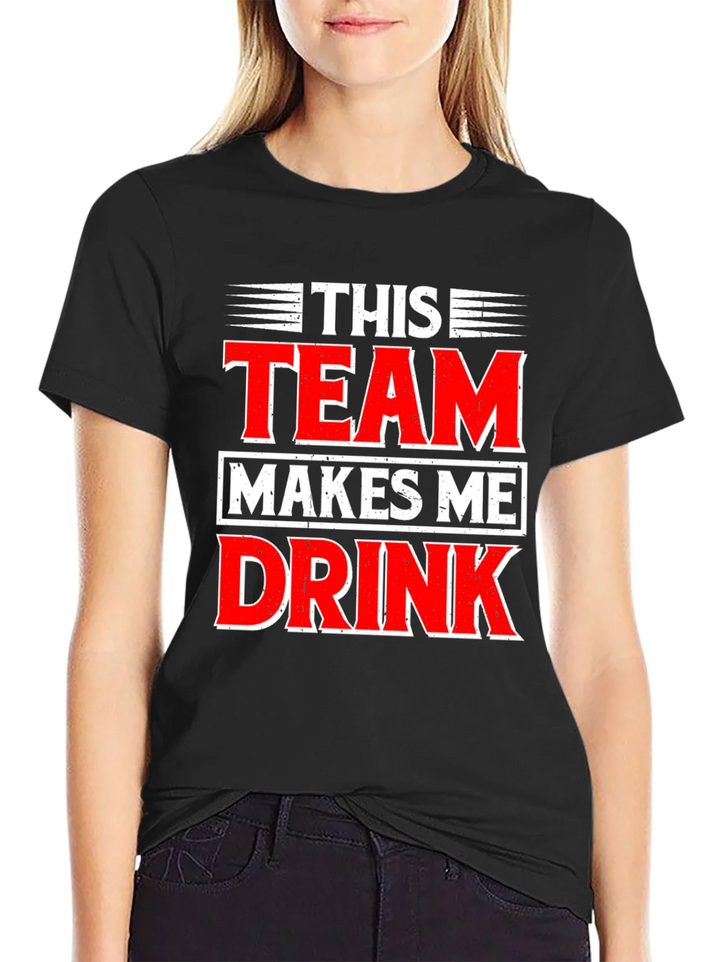 Funny This Team Makes Me Drink Graphic T-Shirt product image 5
