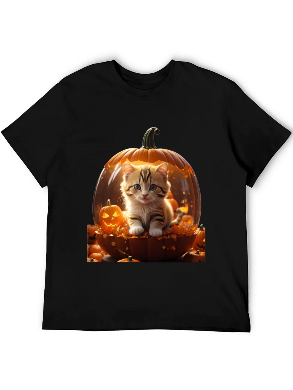 Halloween Kitten Pumpkin T-Shirt product image 8