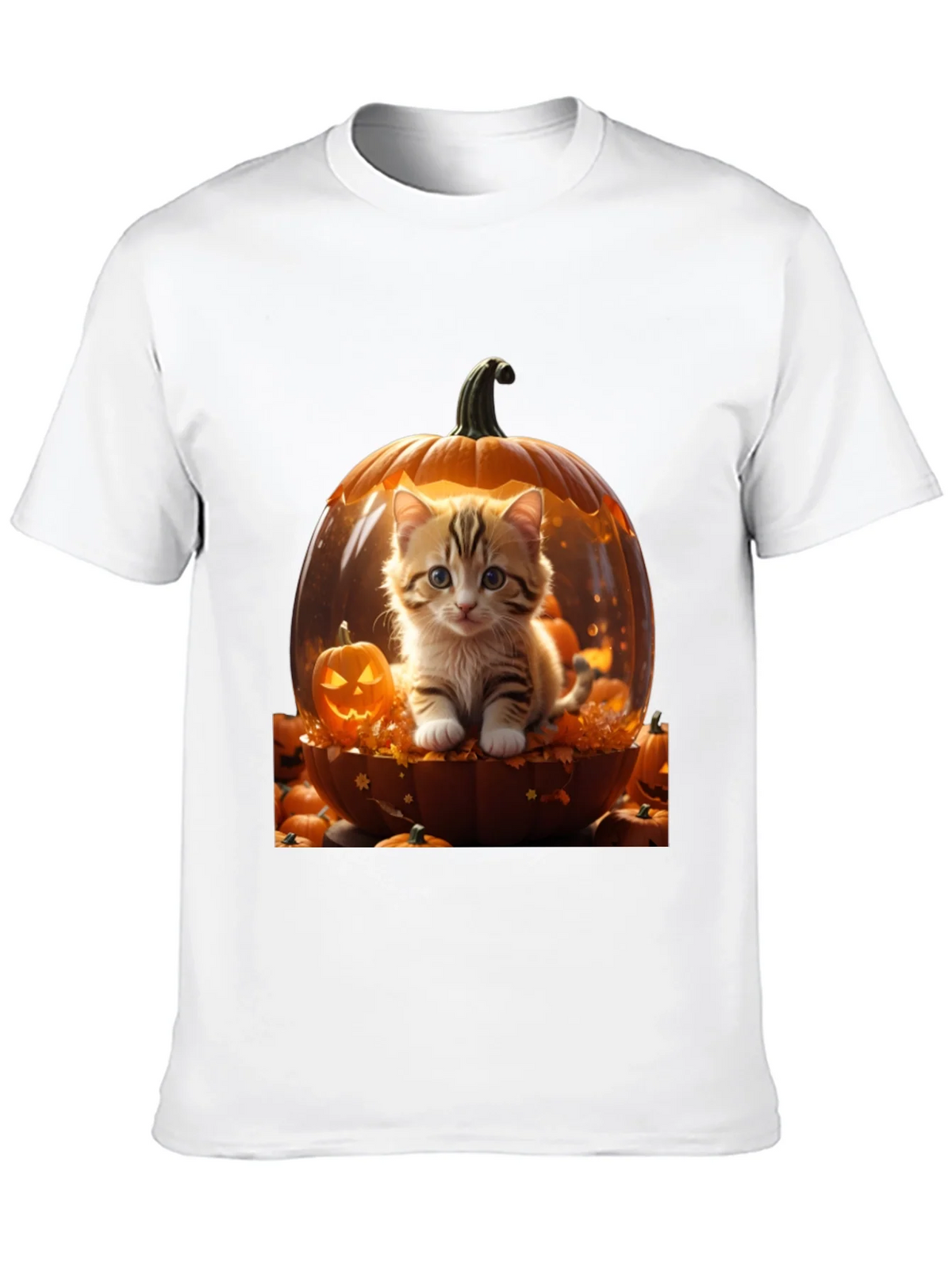 Halloween Kitten Pumpkin T-Shirt product image 12