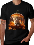 Halloween Kitten Pumpkin T-Shirt product image 1