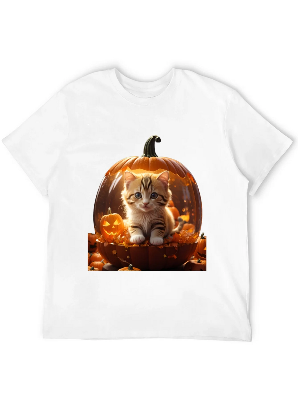 Halloween Kitten Pumpkin T-Shirt product image 3