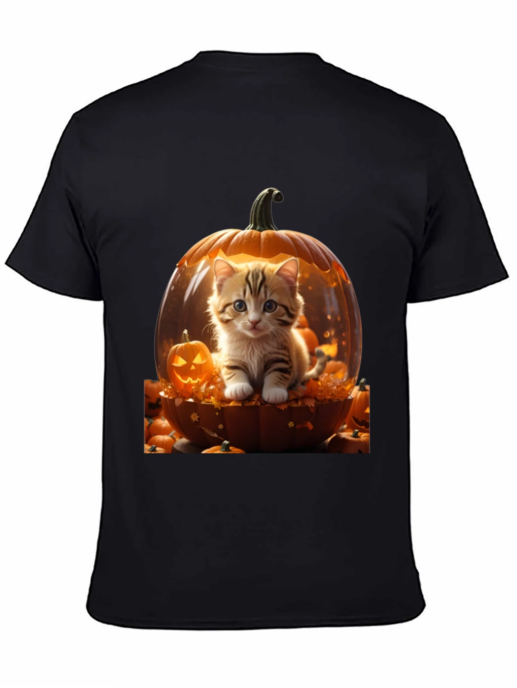 Halloween Kitten Pumpkin T-Shirt product image 7