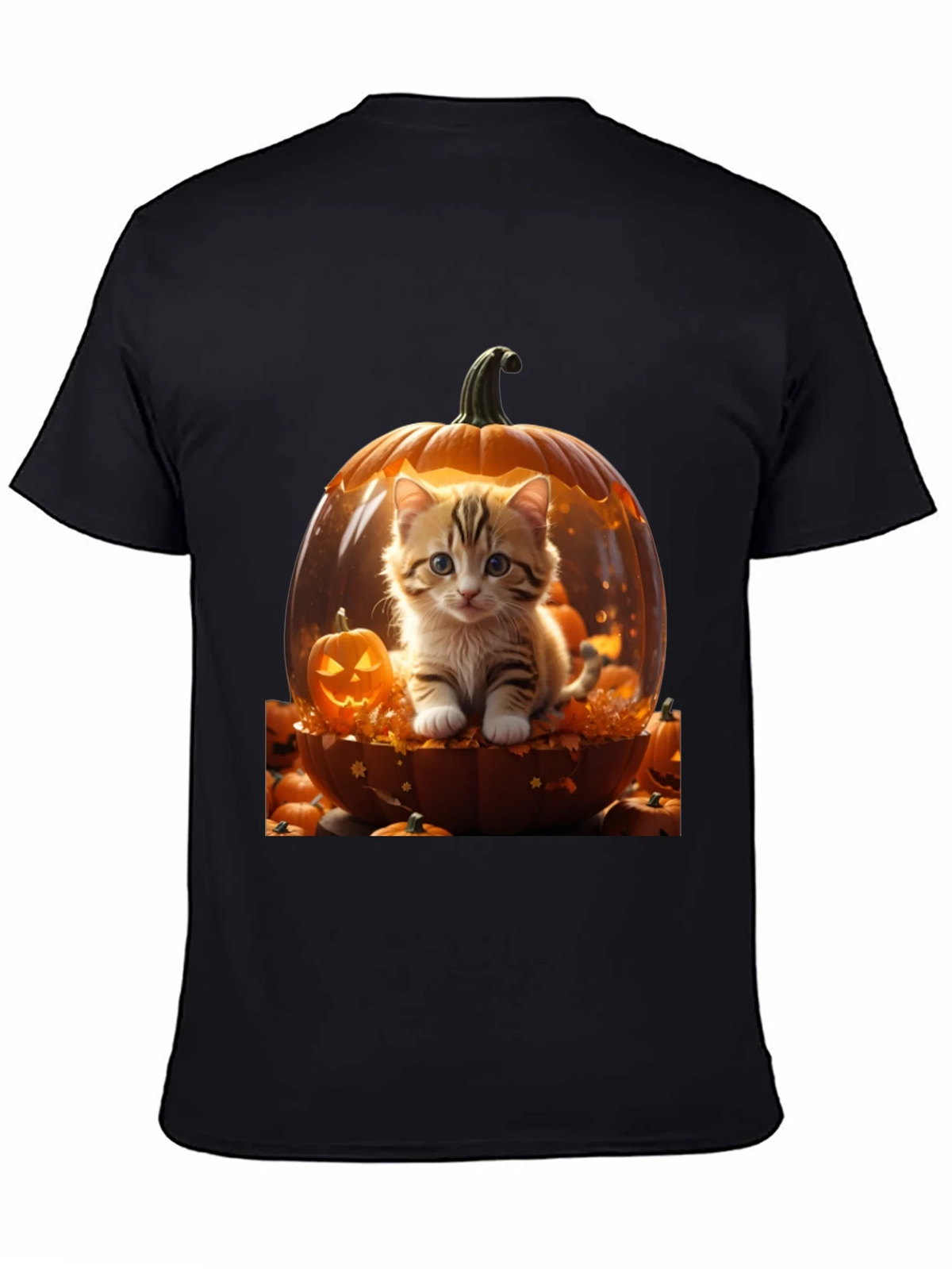 Halloween Kitten Pumpkin T-Shirt product image 7