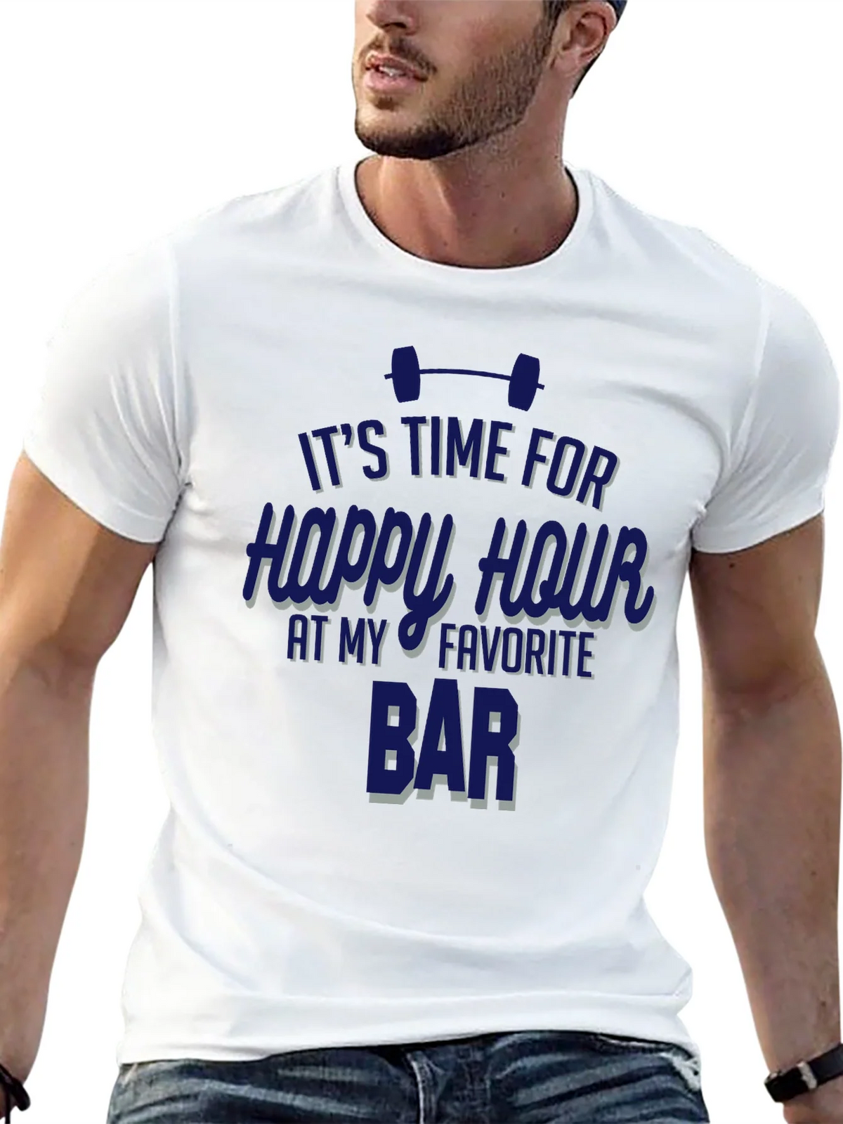 Gym Happy Hour Graphic T-Shirt product image 4