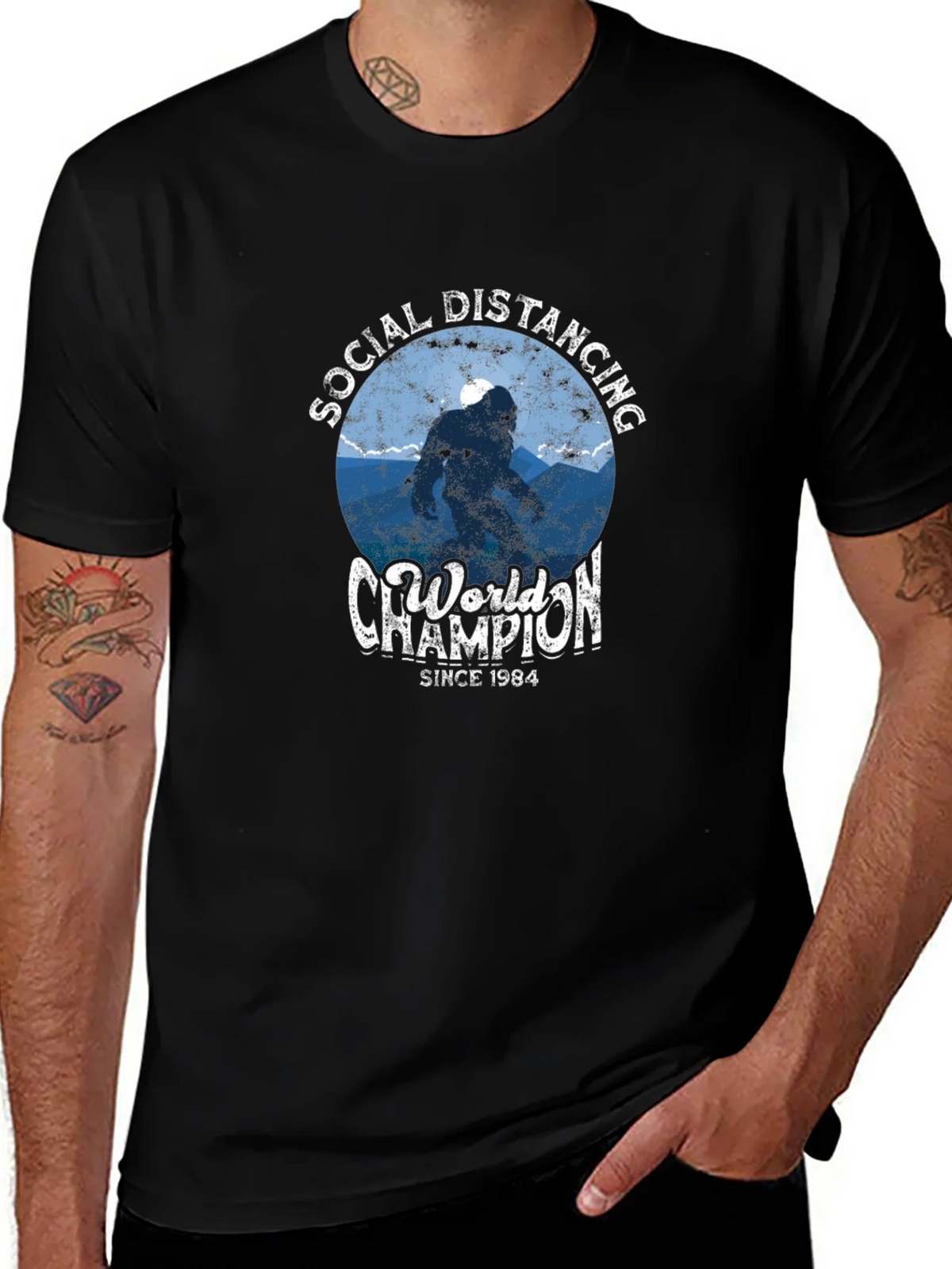 Social Distancing World Champion Graphic Tee product image 1