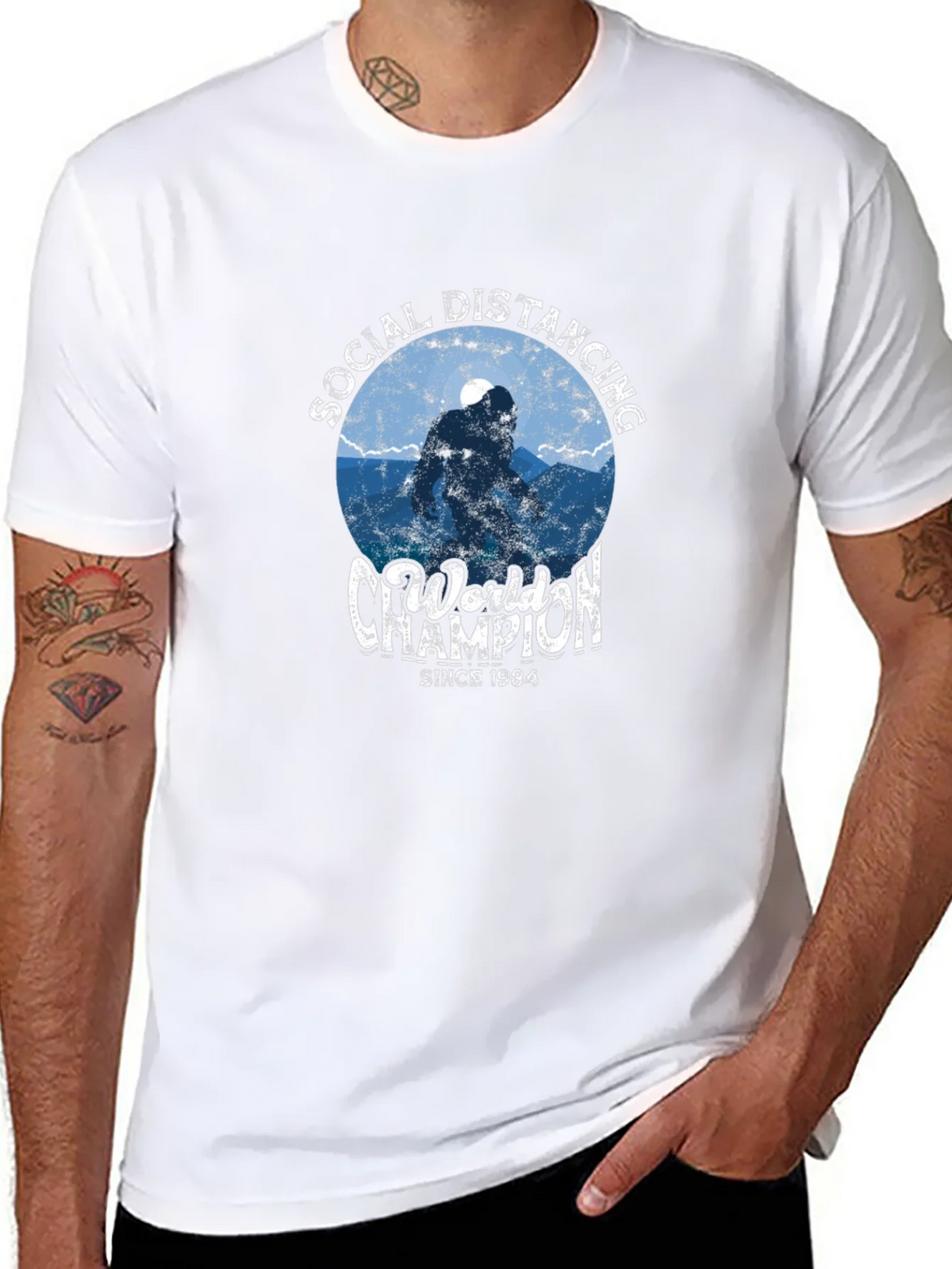 Social Distancing World Champion Graphic Tee product image 10