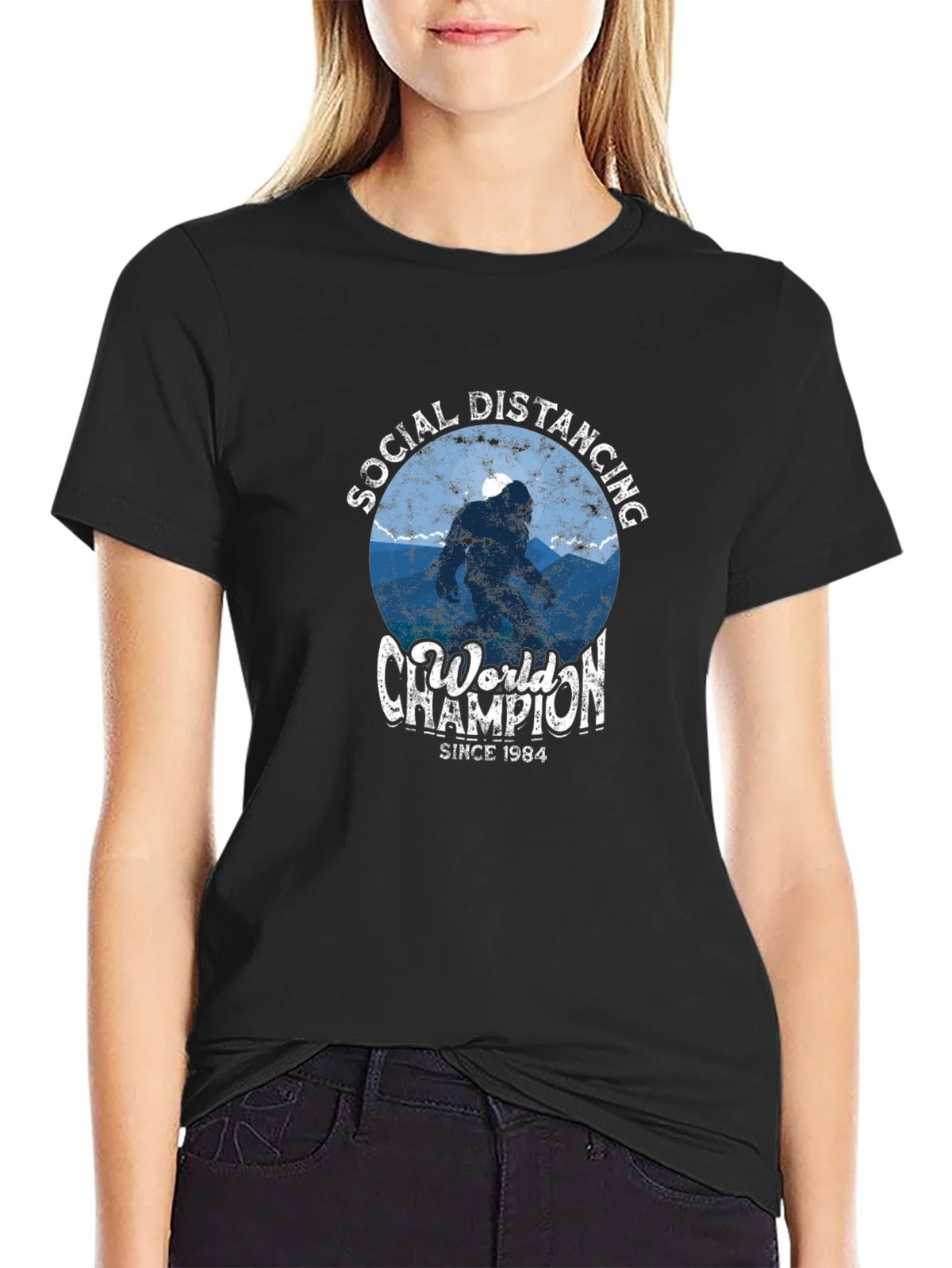 Social Distancing World Champion Graphic Tee product image 5