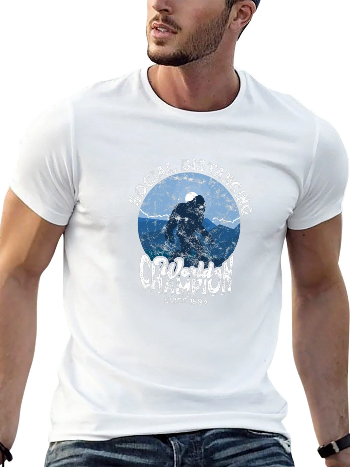 Social Distancing World Champion Graphic Tee product image 4