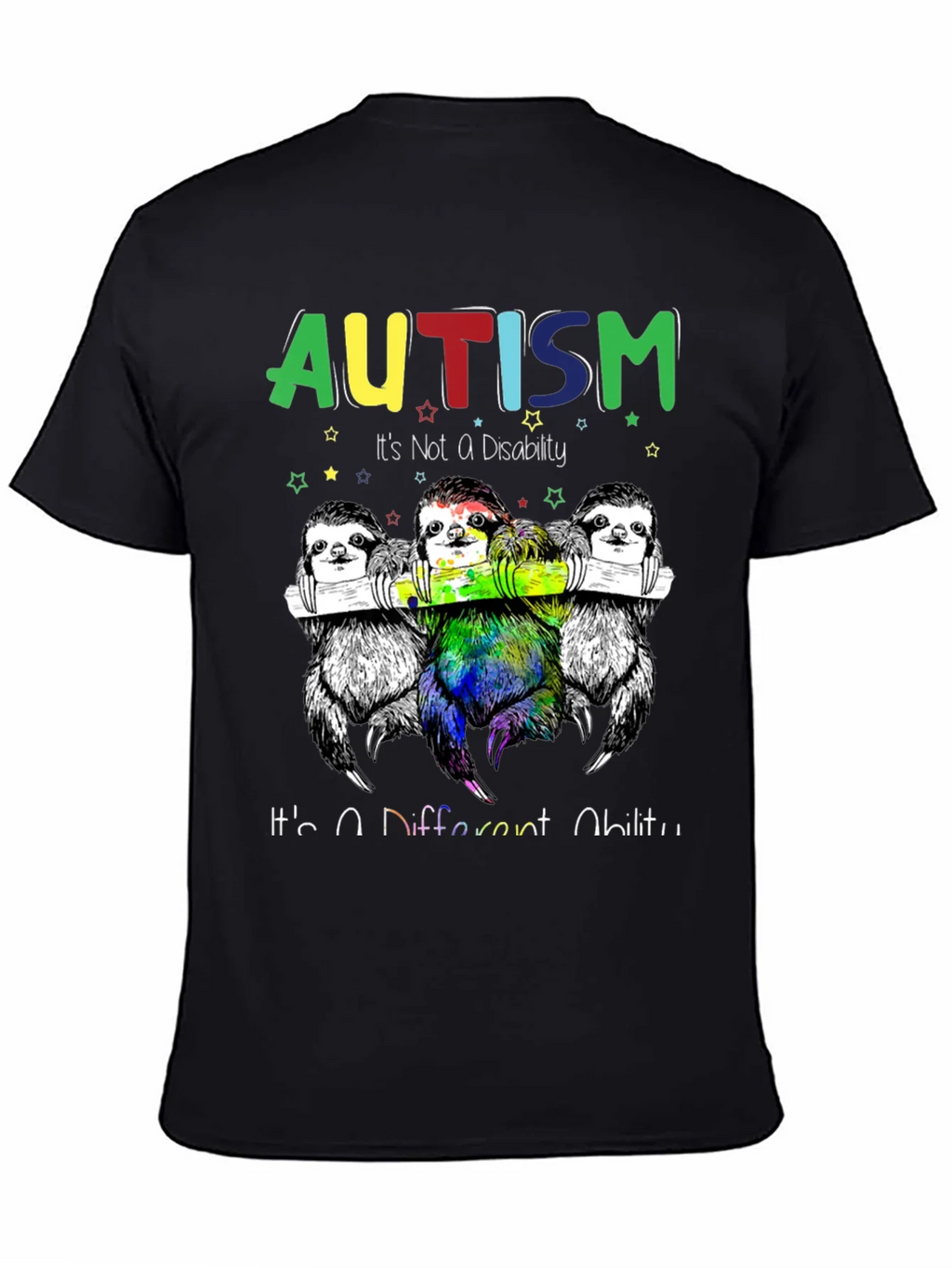 Autism Awareness Sloth Graphic Tee - Its a Different Ability product image 7