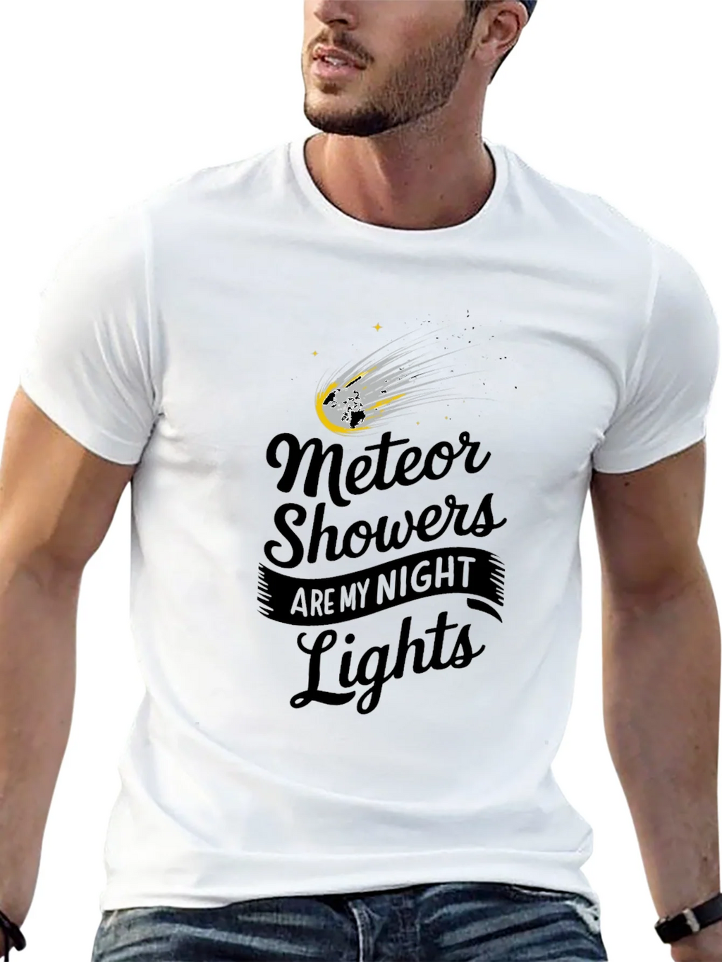 Meteor Shower T-Shirt - Night Lights Astronomy Tee product image 4