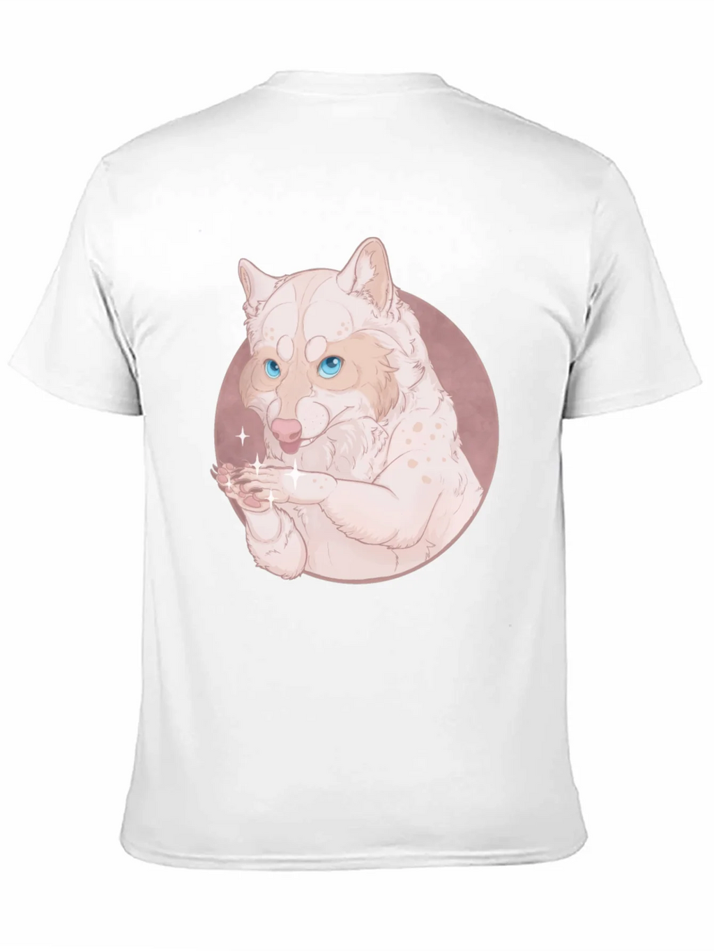 Cute Wolf Design Black T-Shirt product image 2