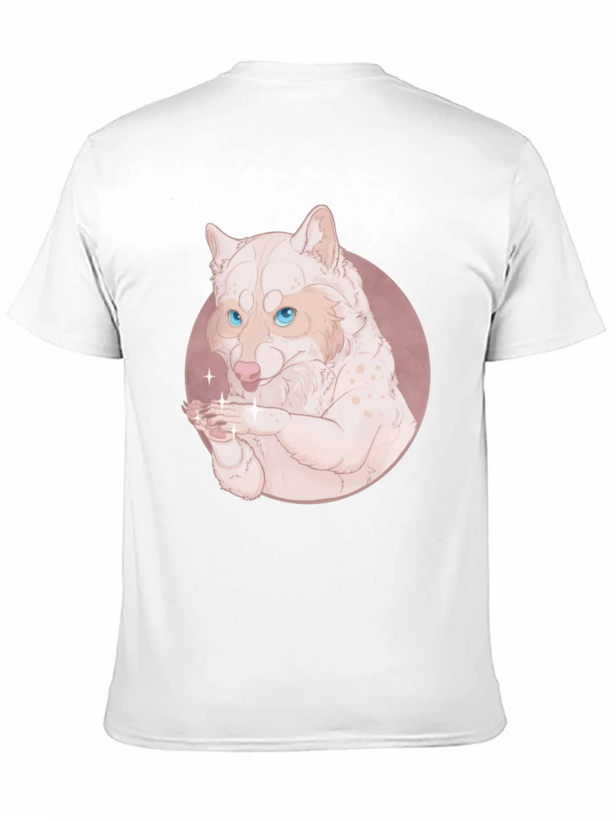Cute Wolf Design Black T-Shirt product image 2