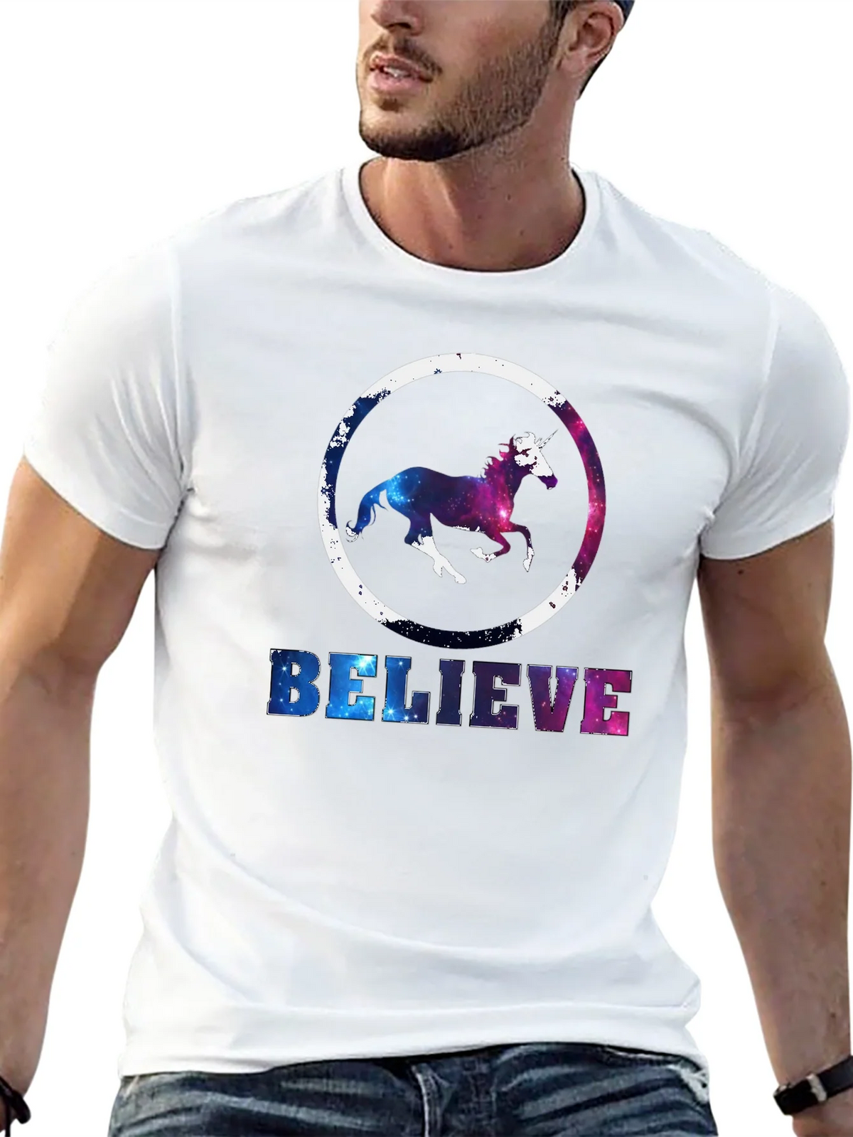 Unicorn Believe Graphic T-Shirt - Galaxy Design product image 4