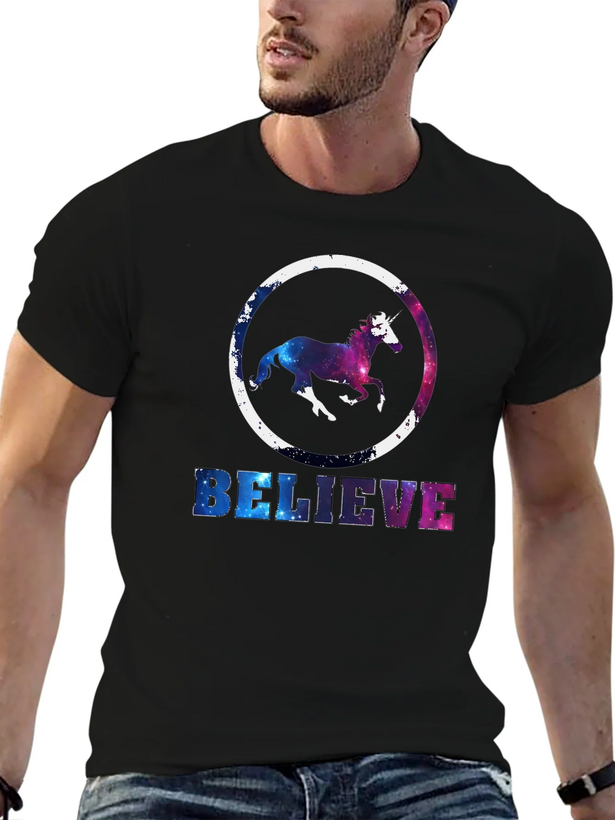 Unicorn Believe Graphic T-Shirt - Galaxy Design product image 9