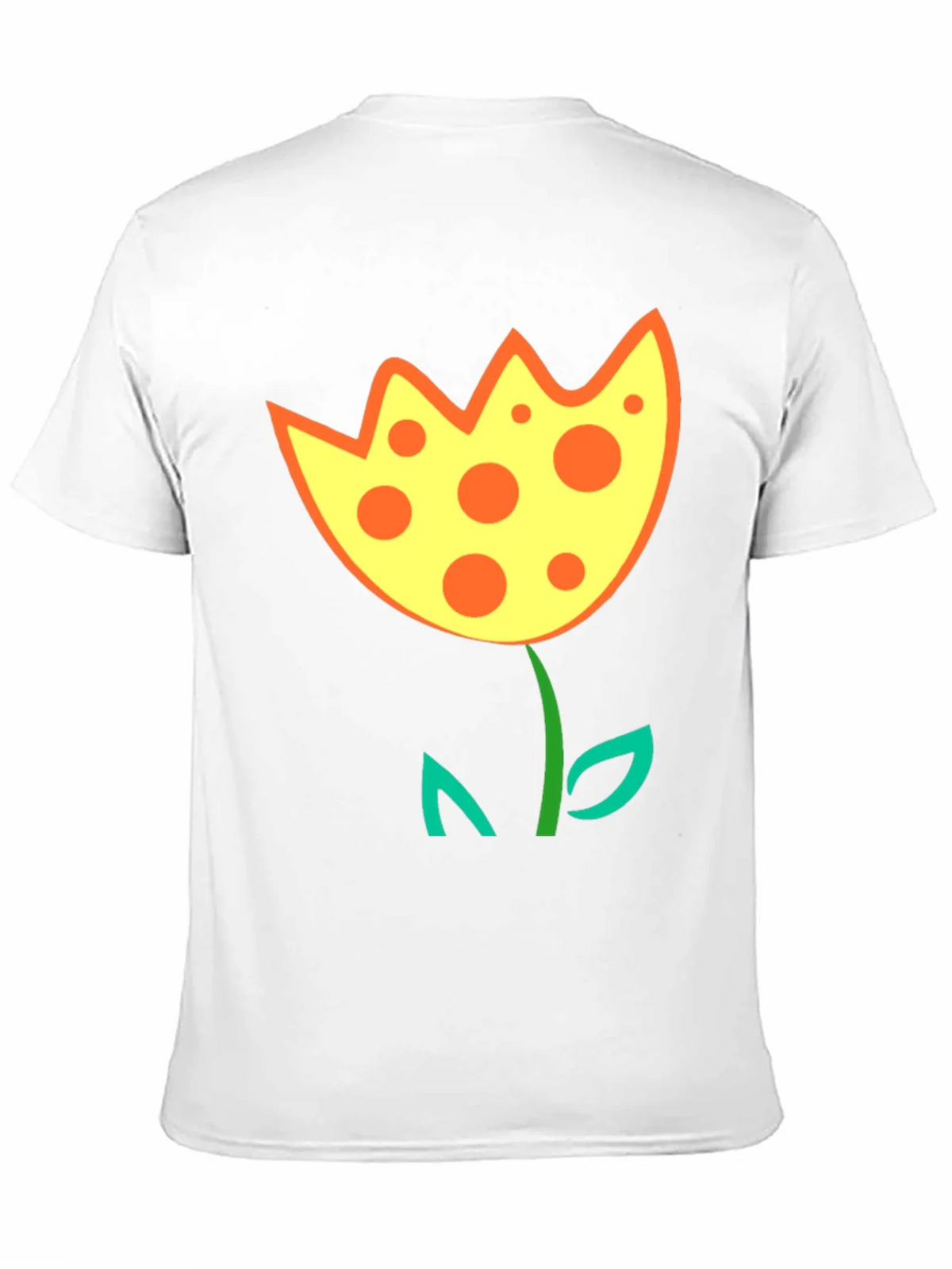 Funky Flower Graphic T-Shirt - Black Cotton Tee product image 2
