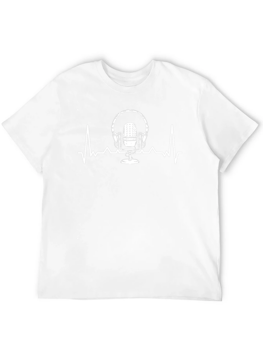 Podcast Life T-Shirt - Microphone & Heartbeat Graphic Tee product image 3