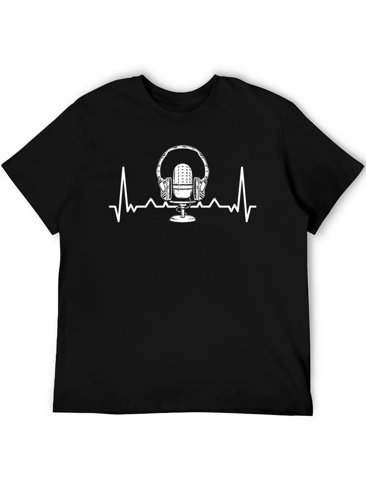 Podcast Life T-Shirt - Microphone & Heartbeat Graphic Tee product image 8