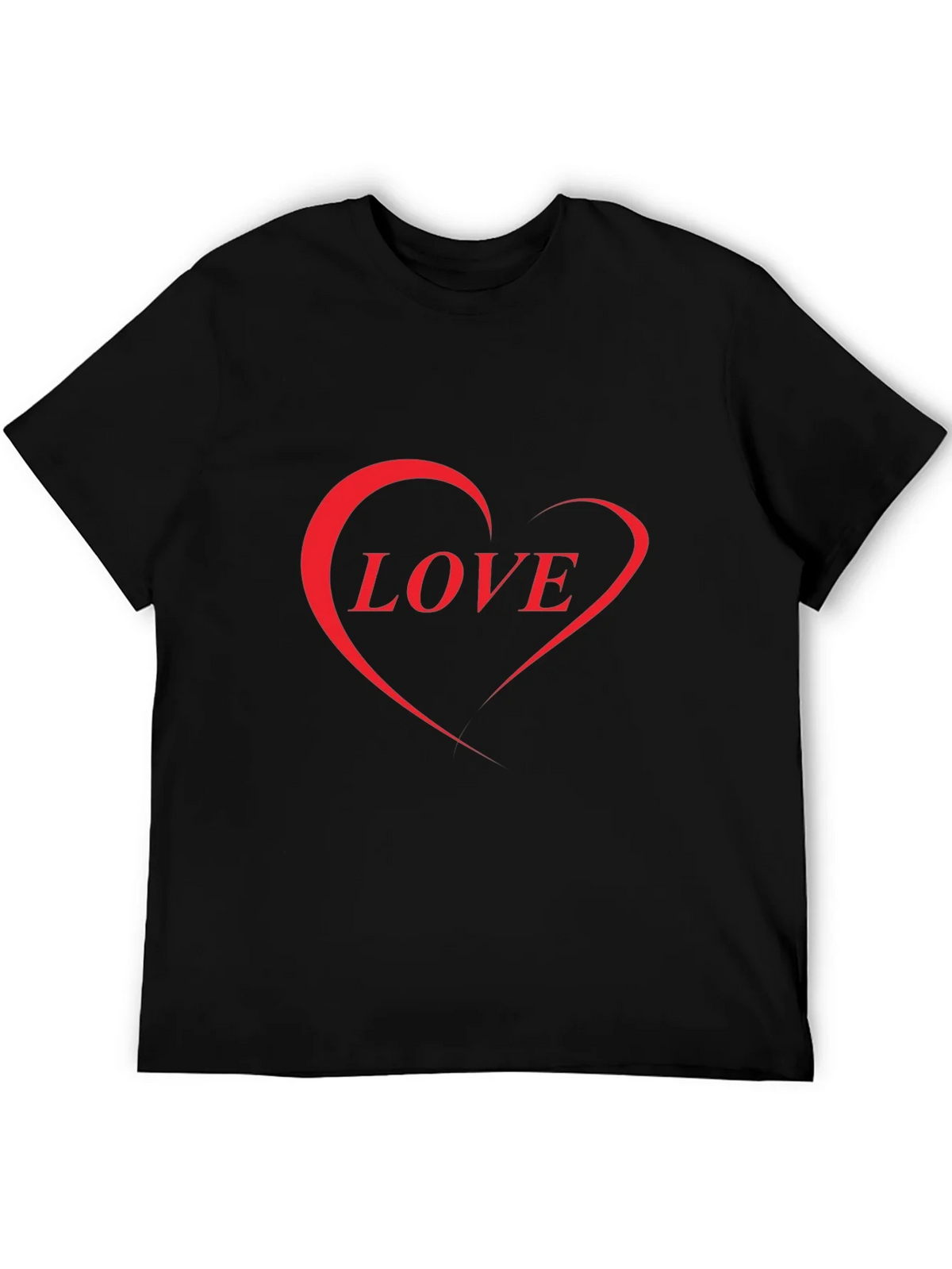 Love Heart Graphic Black T-Shirt - Stylish Casual Wear product image 8